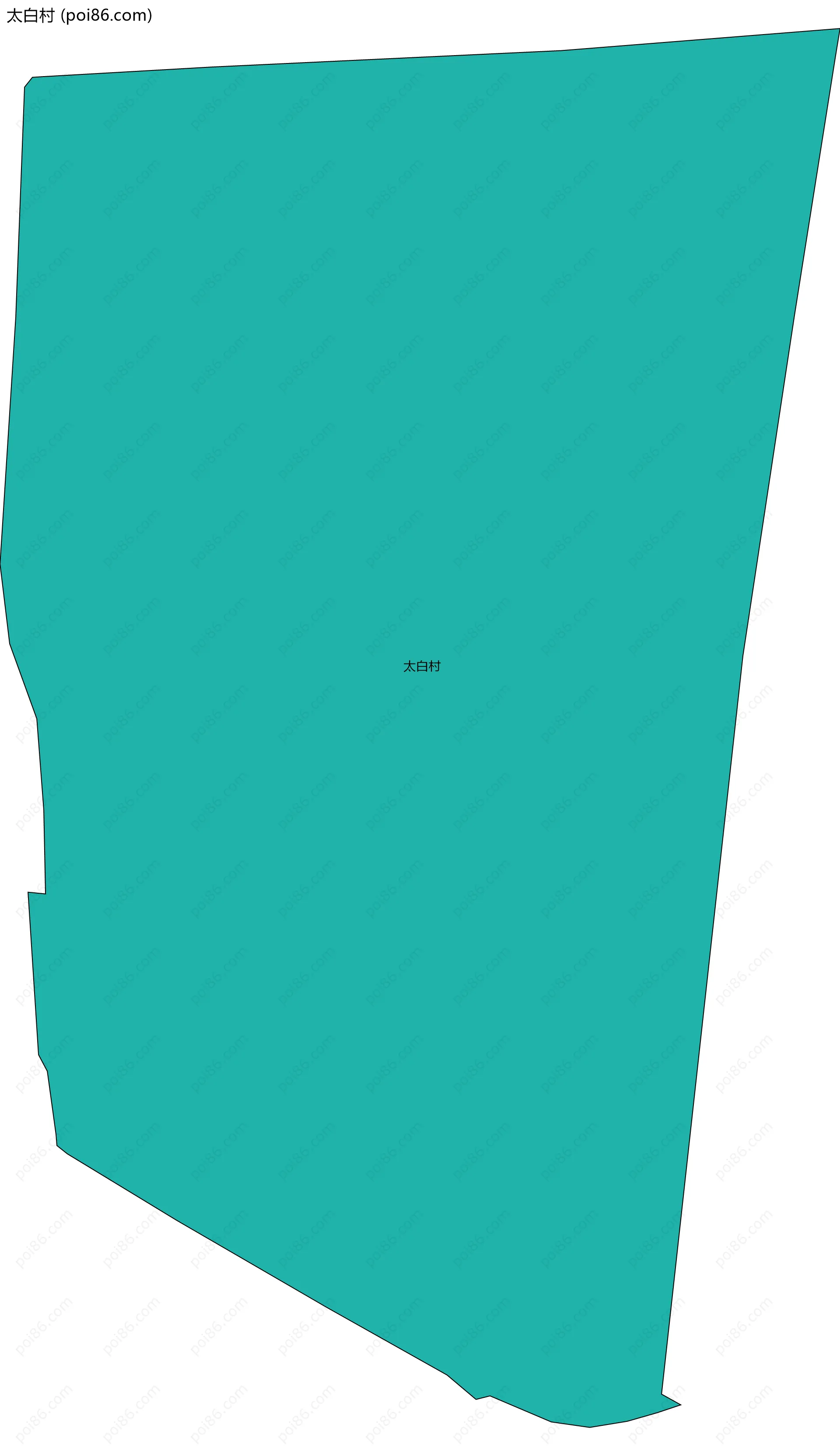 太白村边界地图