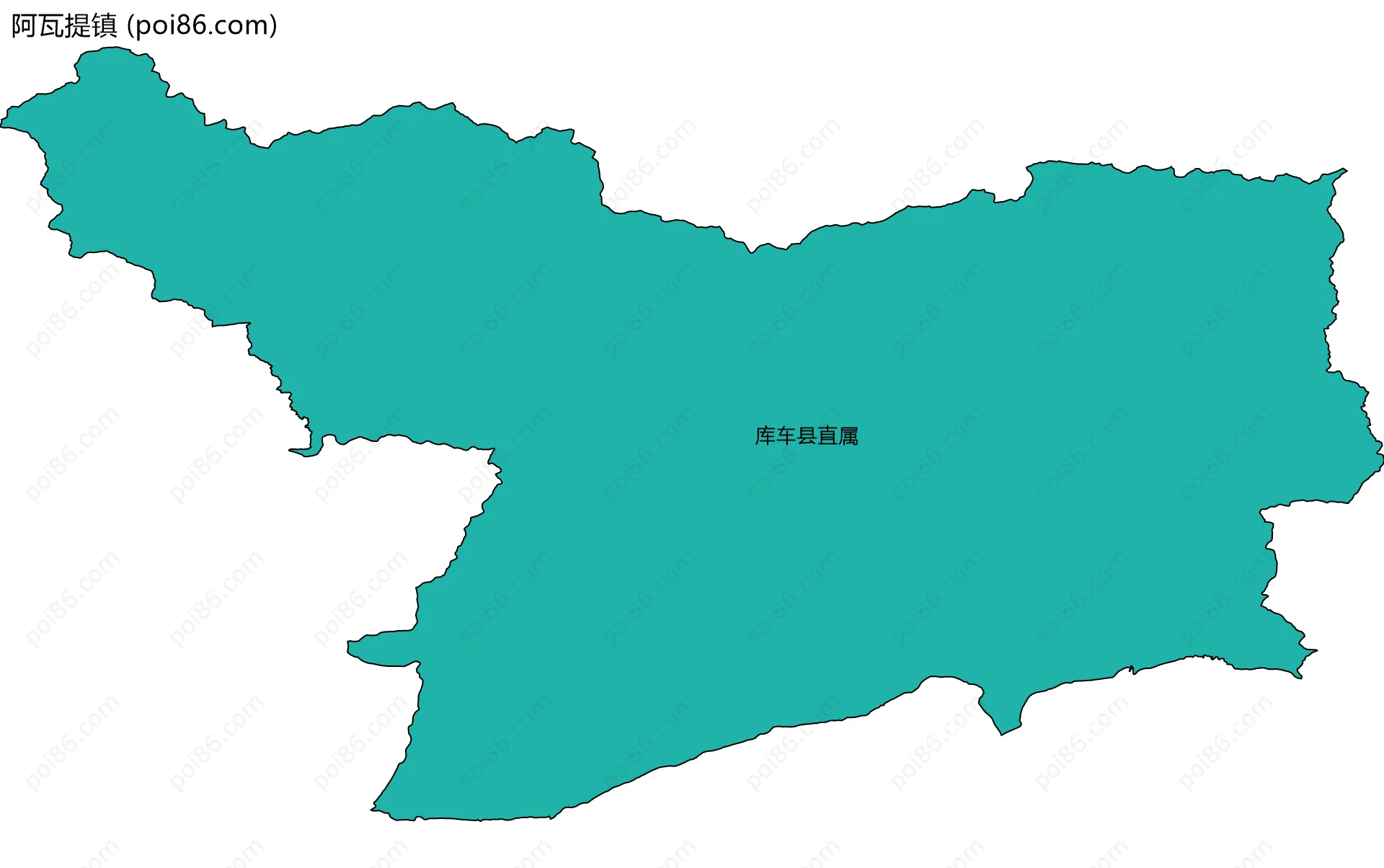 阿瓦提镇边界地图(五级行政区划)