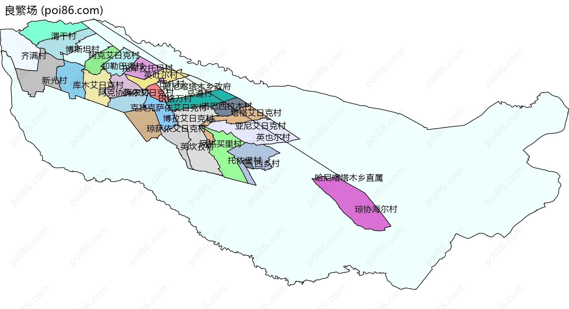 良繁场边界地图(五级行政区划)