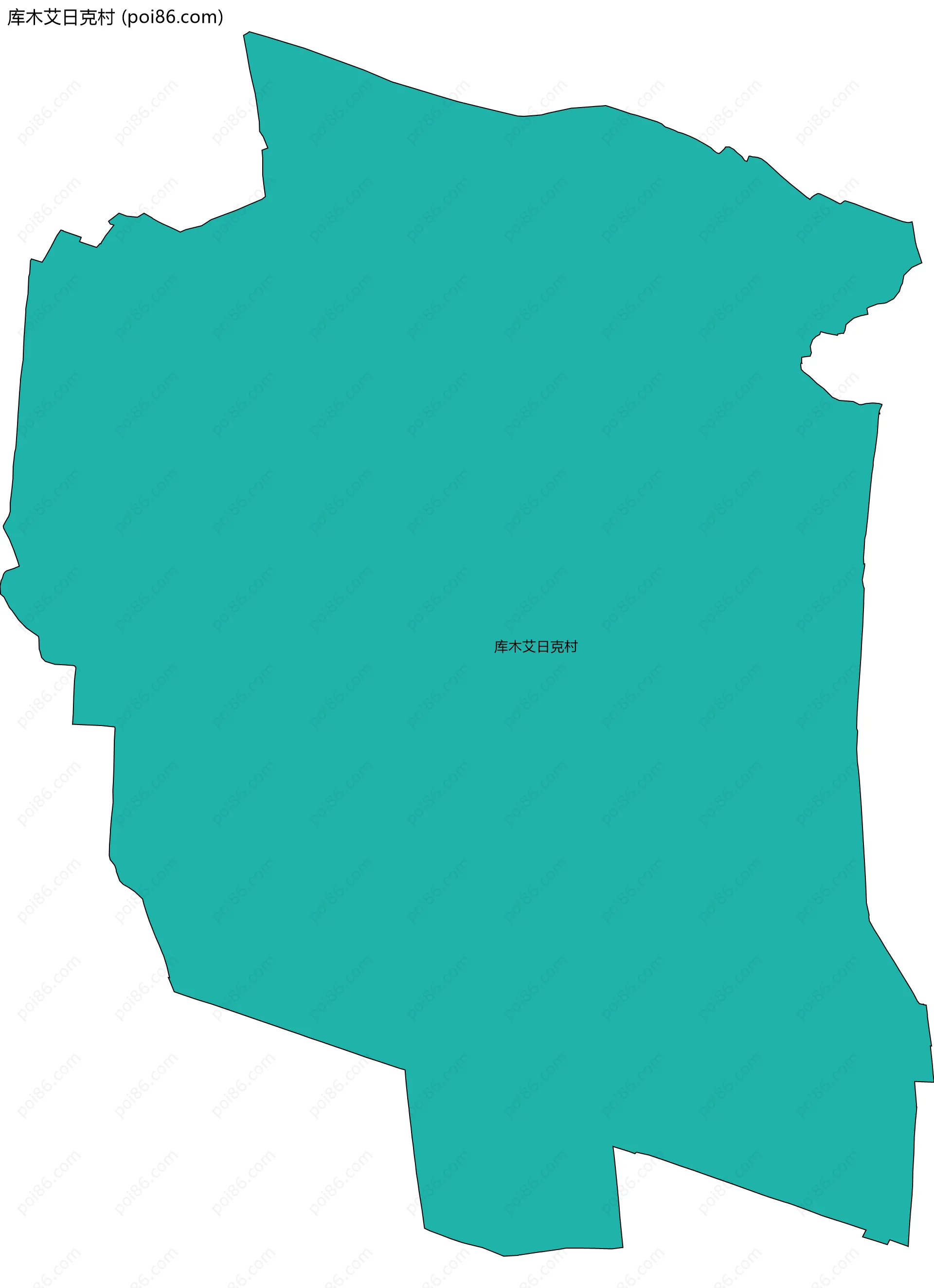 库木艾日克村边界地图