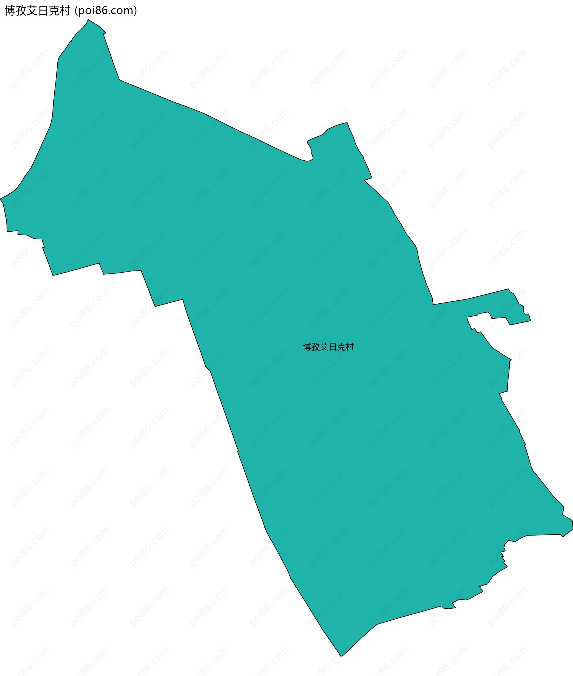 博孜艾日克村边界地图