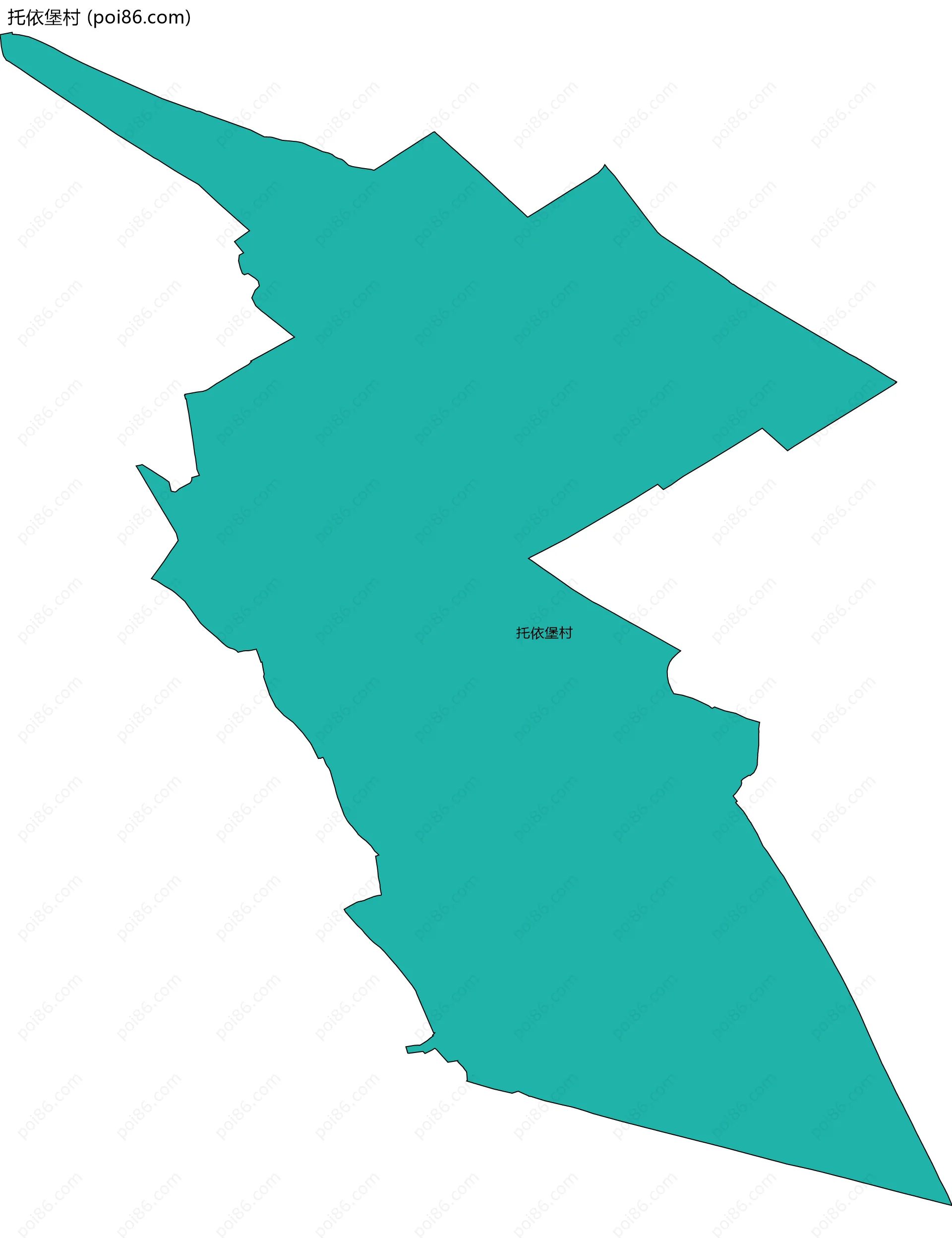 托依堡村边界地图