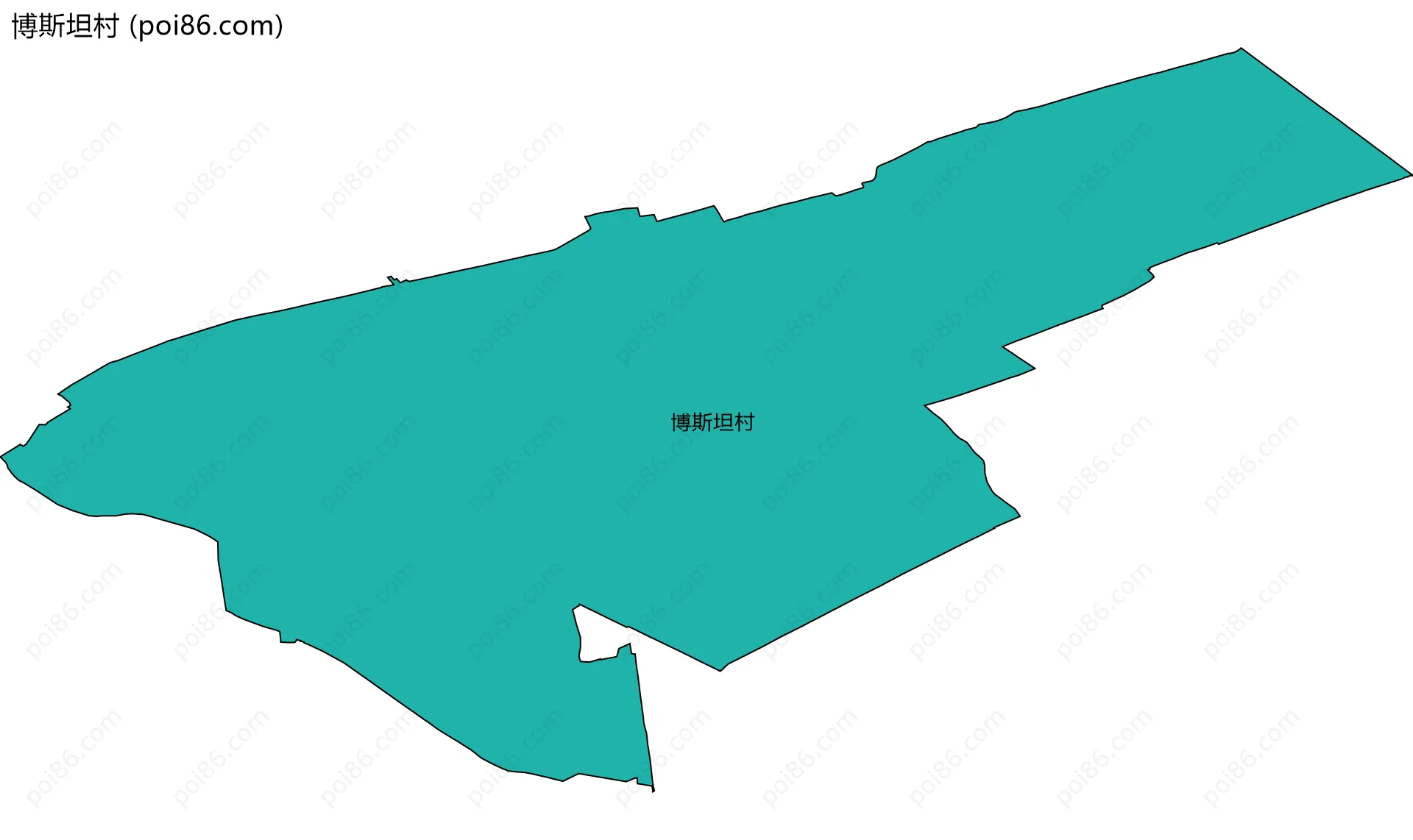 博斯坦村边界地图
