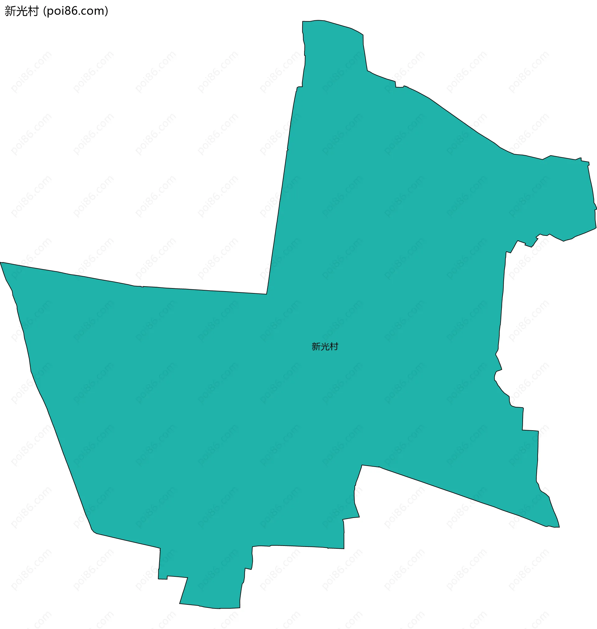 新光村边界地图
