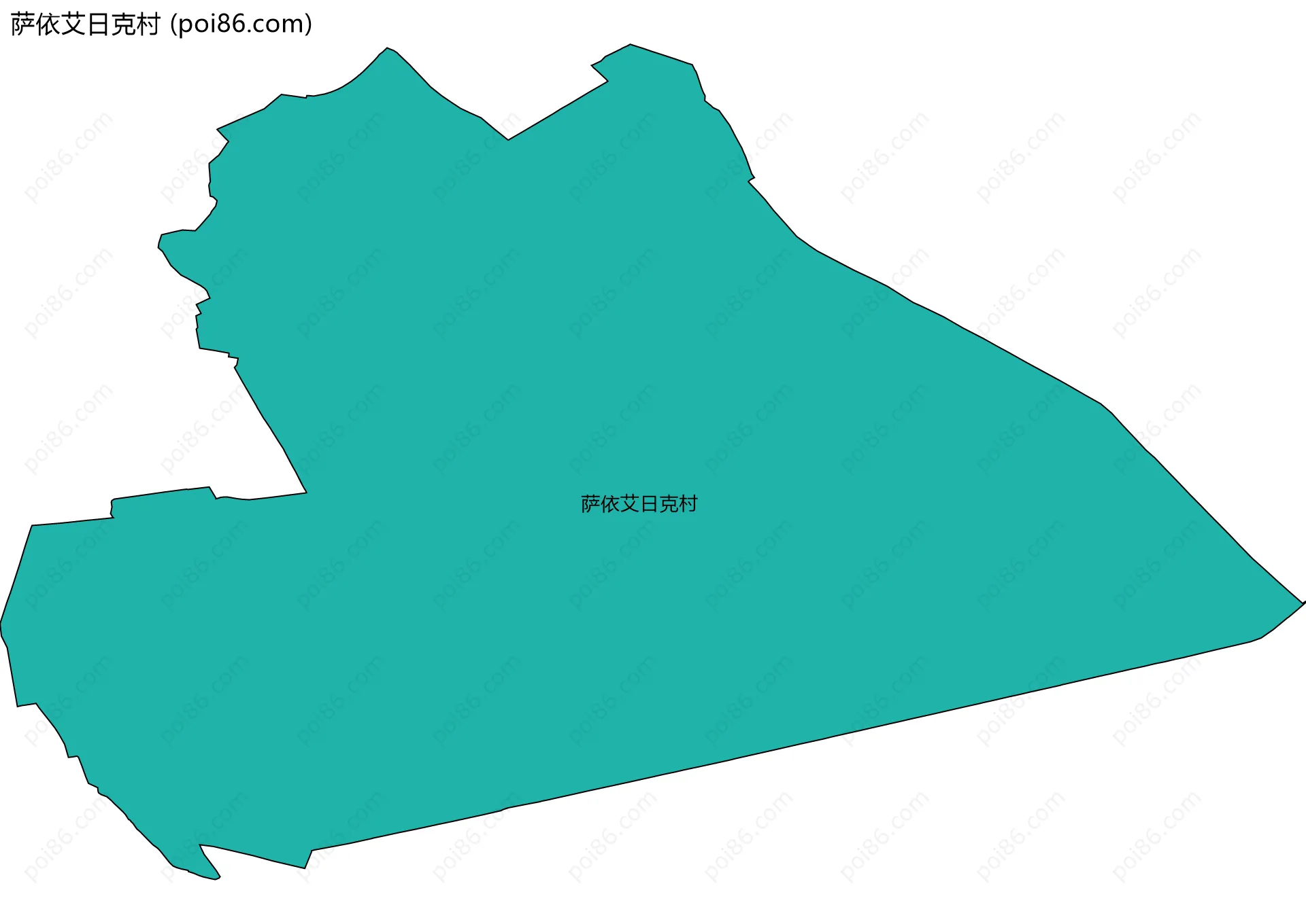 萨依艾日克村边界地图