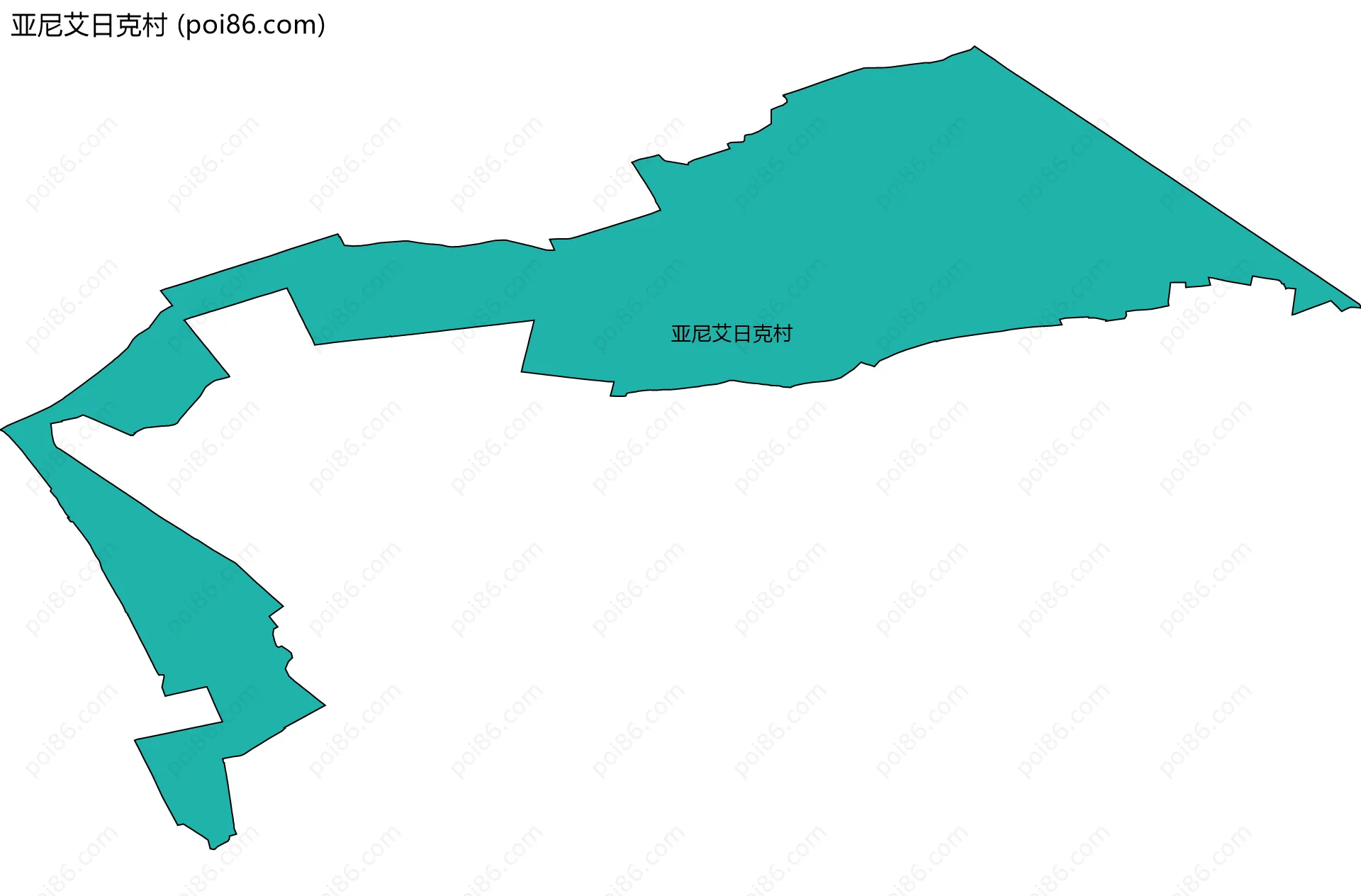 亚尼艾日克村边界地图