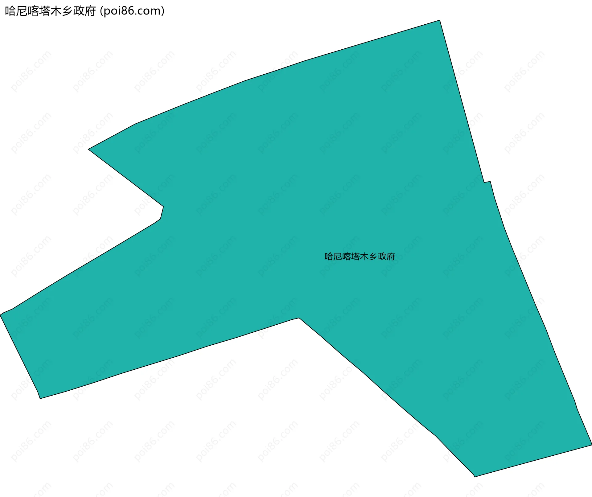 哈尼喀塔木乡政府边界地图