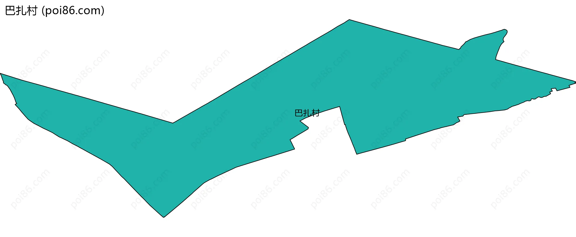 巴扎村边界地图