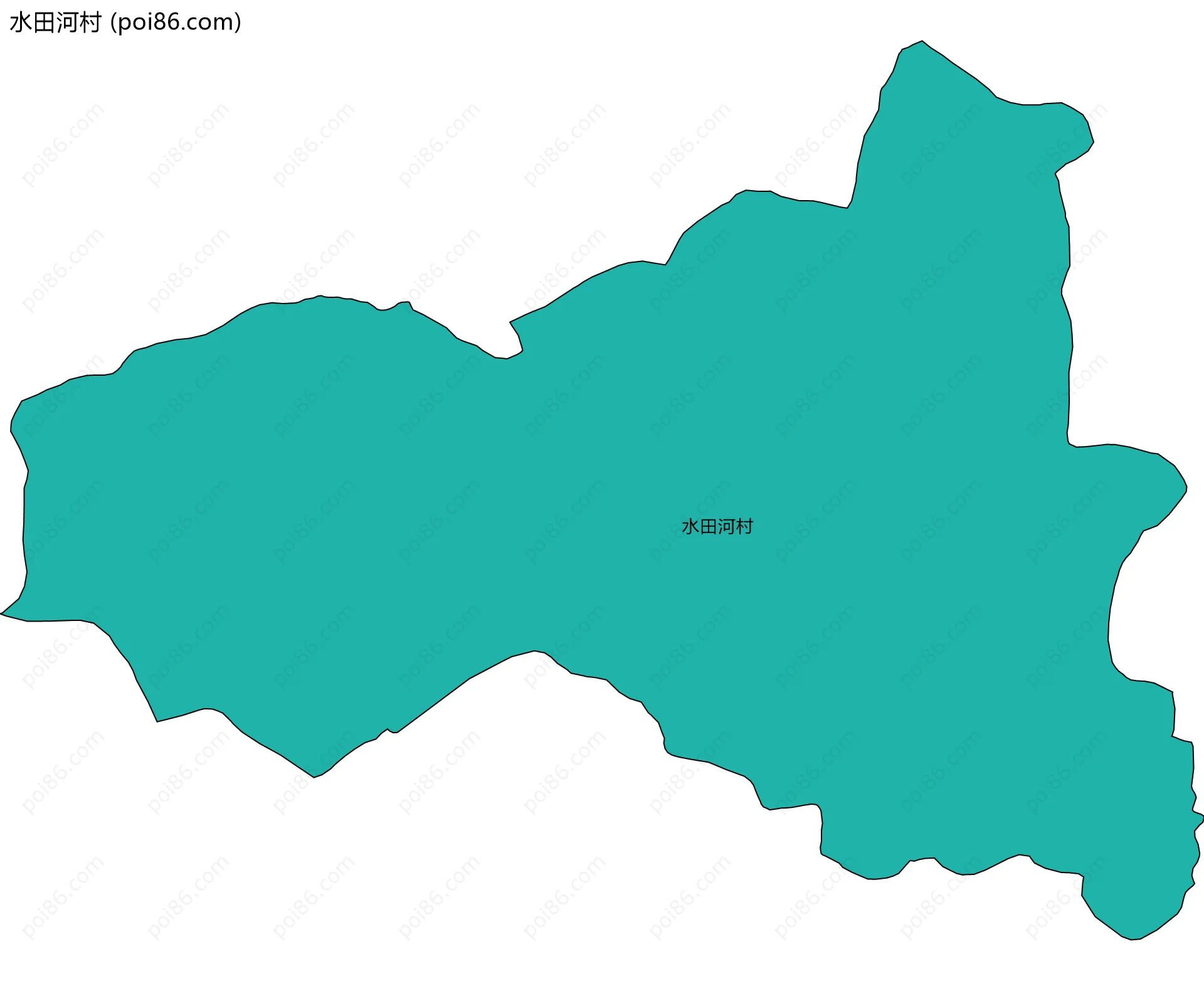 水田河村边界地图