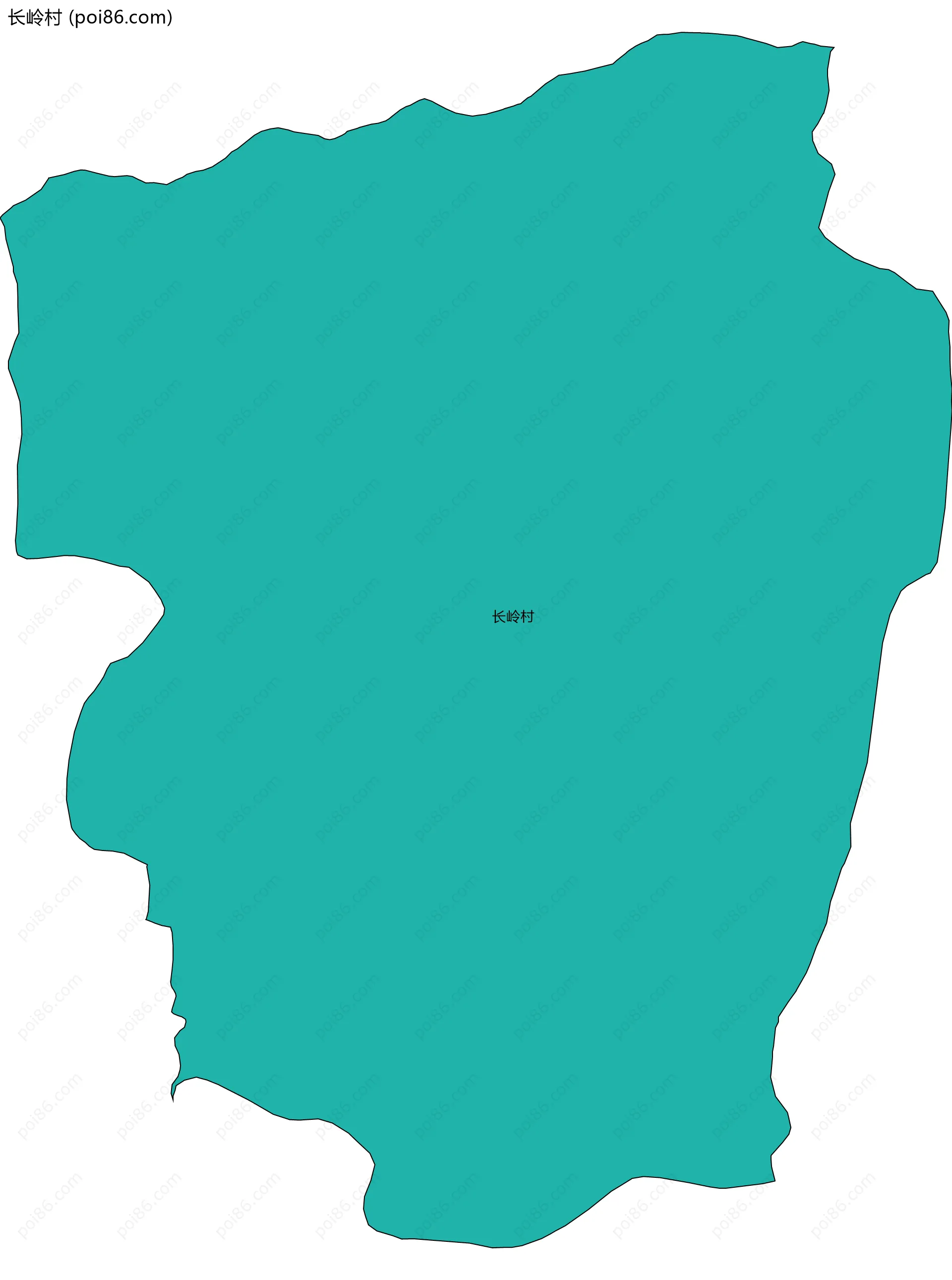 长岭村边界地图