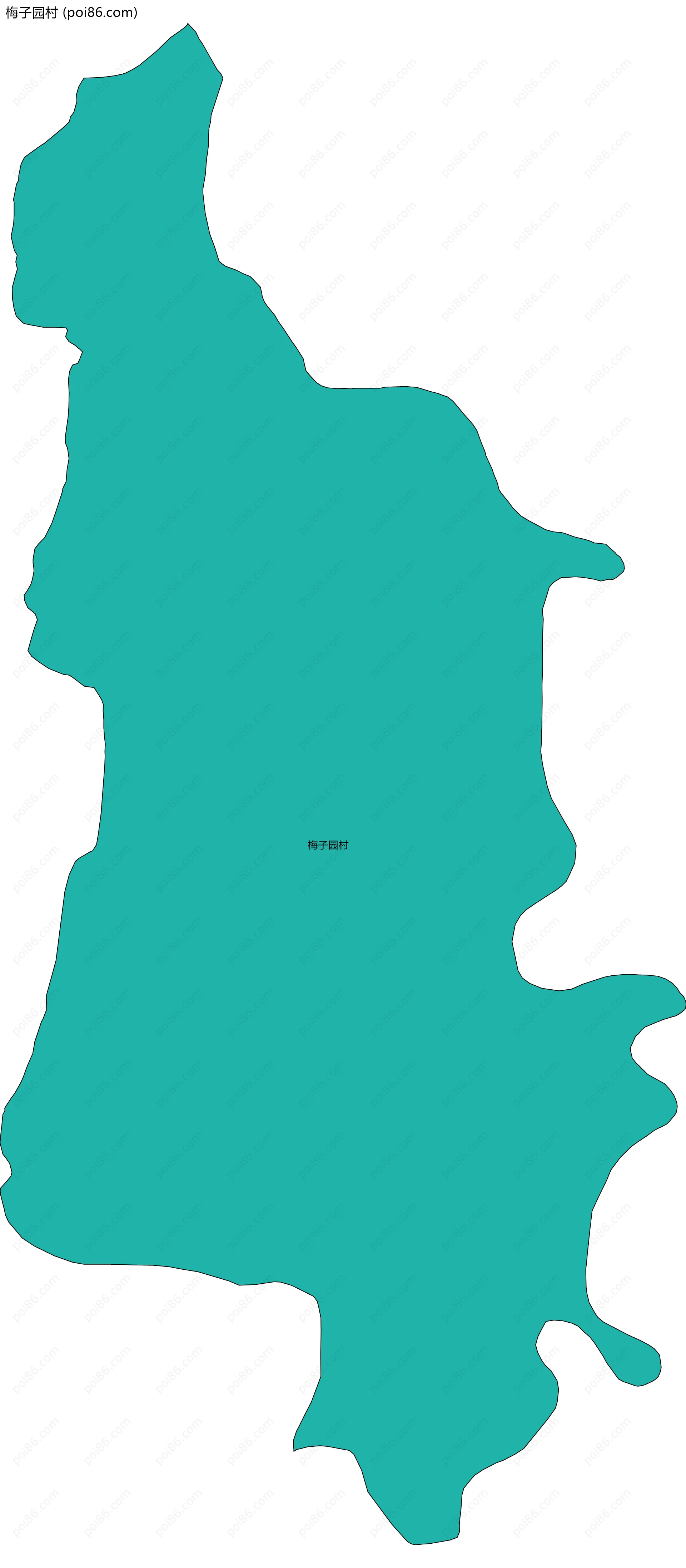 梅子园村边界地图