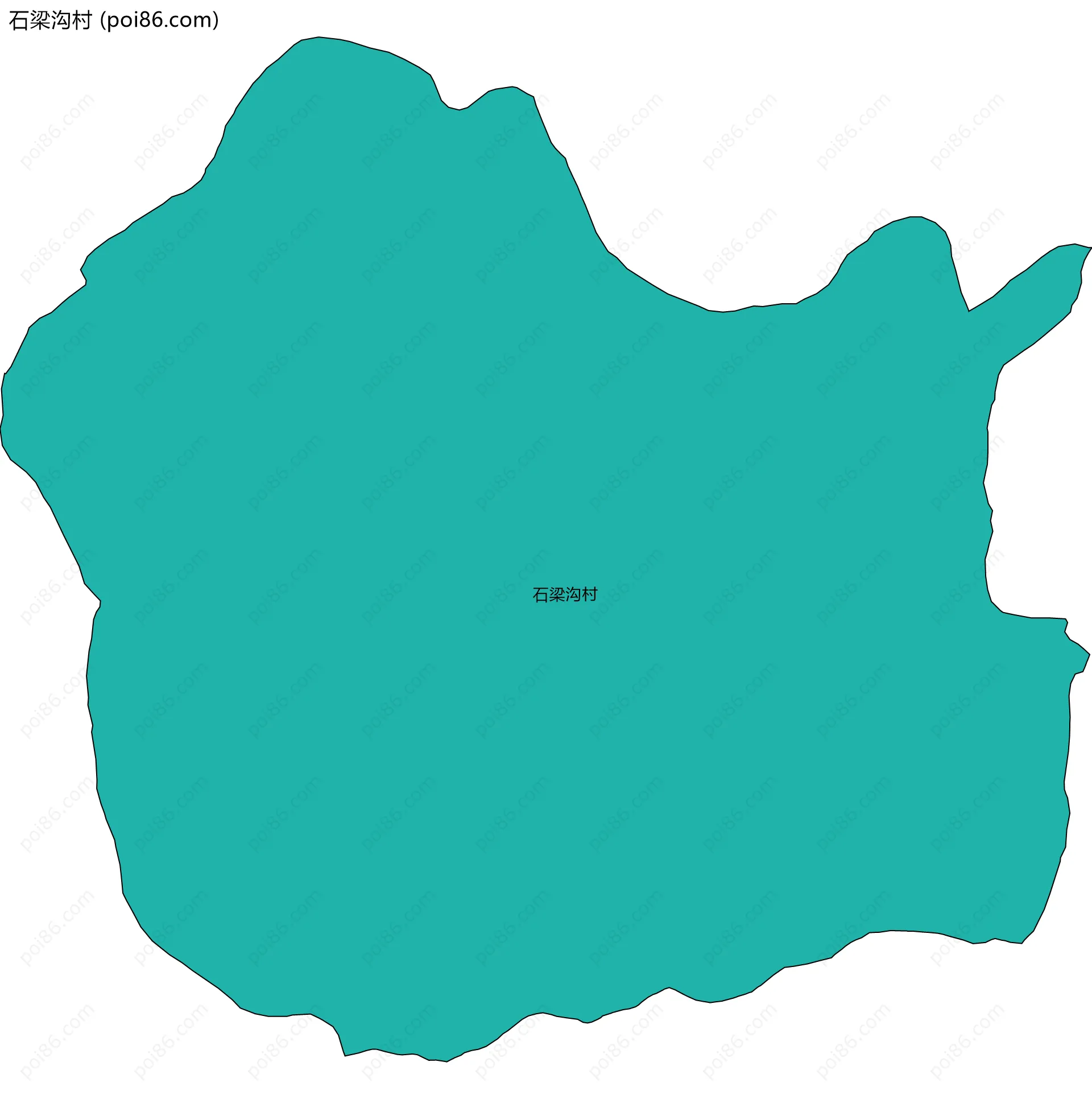 石梁沟村边界地图
