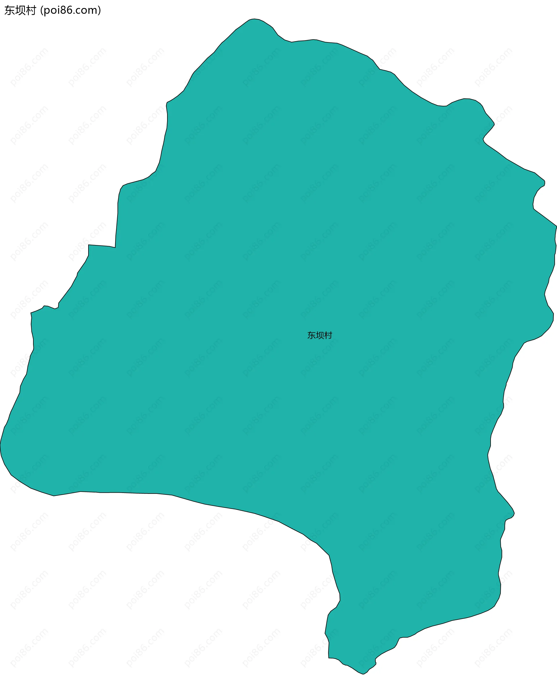 东坝村边界地图