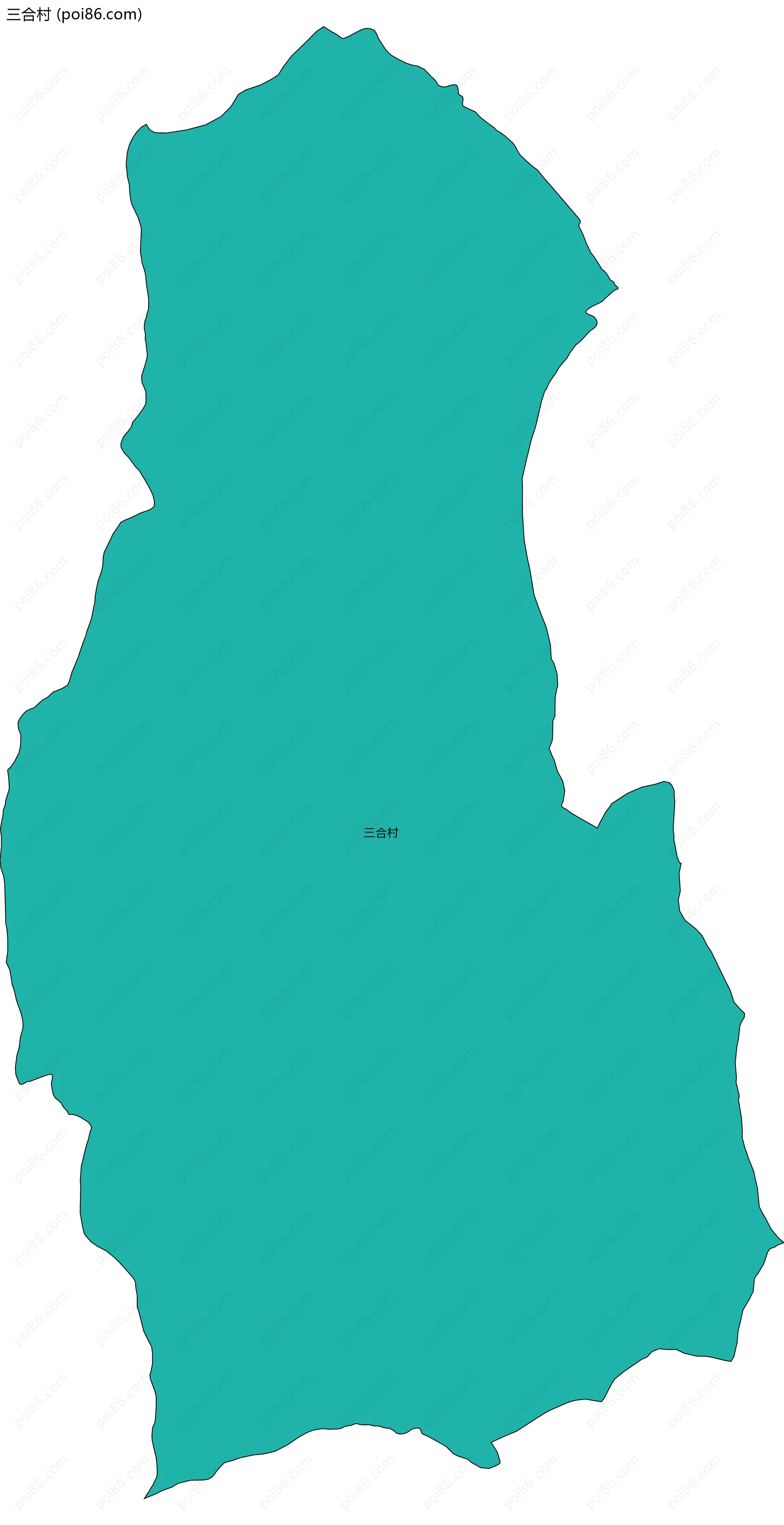 三合村边界地图