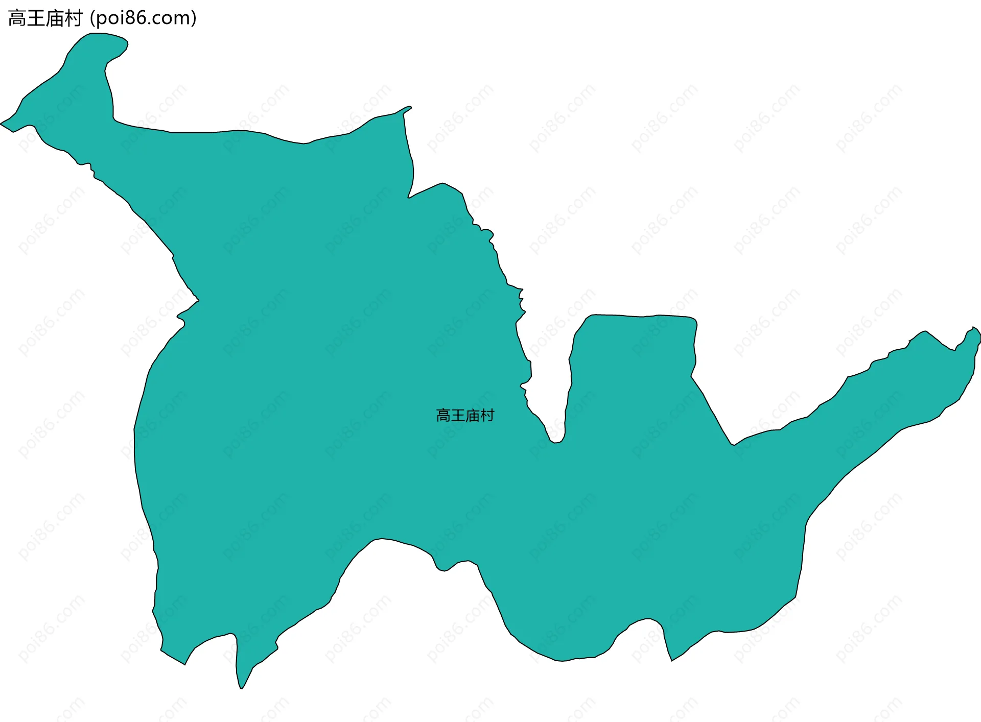 高王庙村边界地图