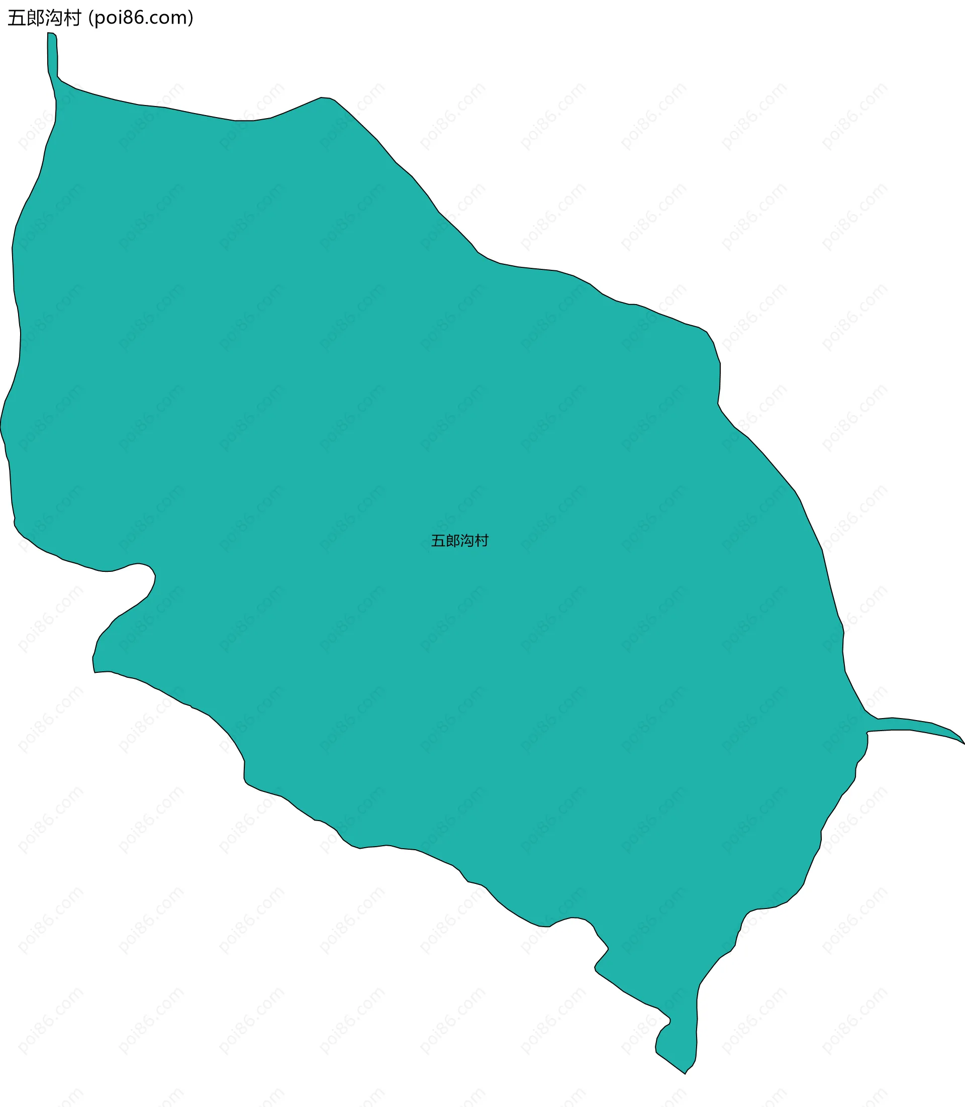 五郎沟村边界地图