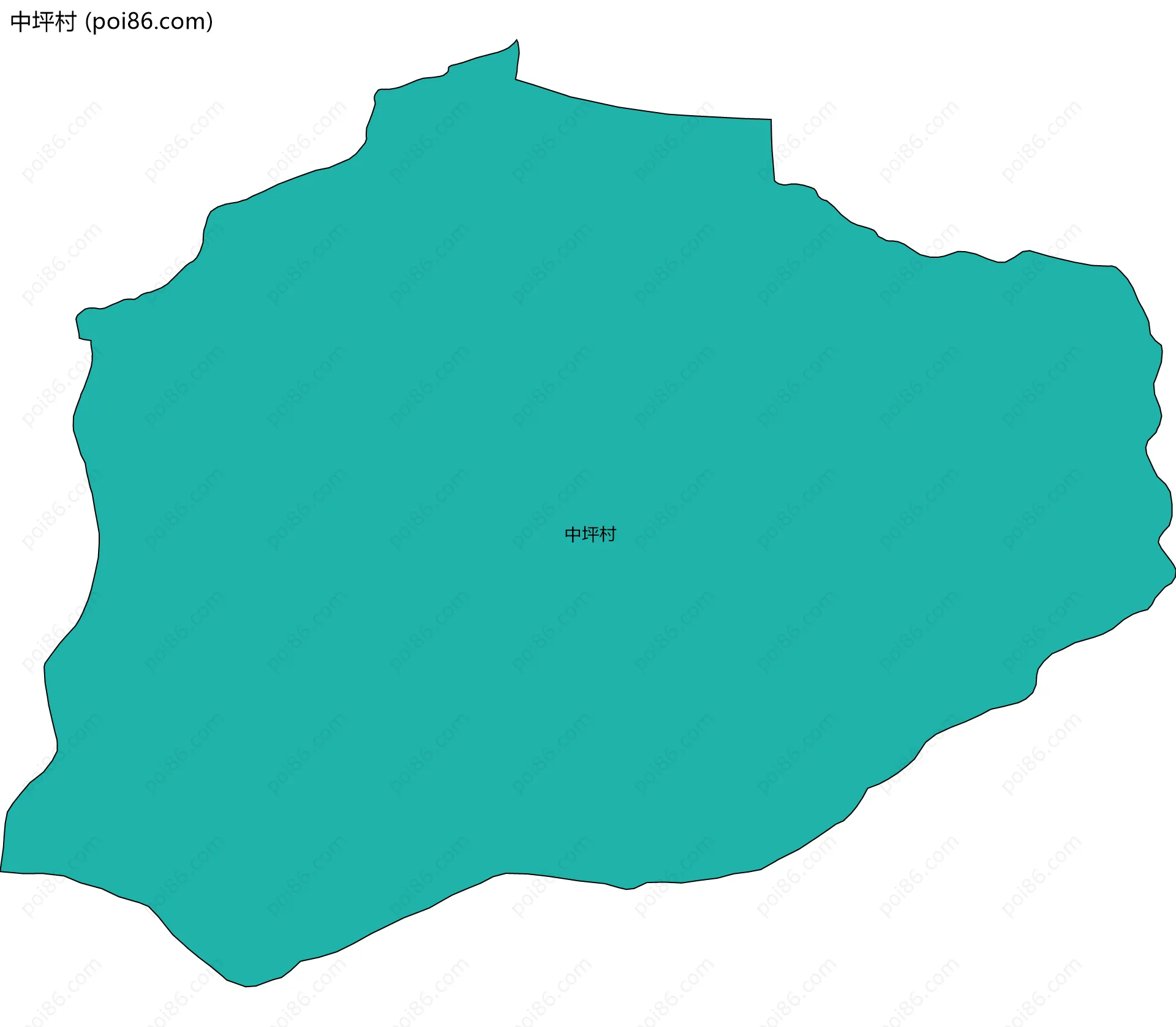中坪村边界地图