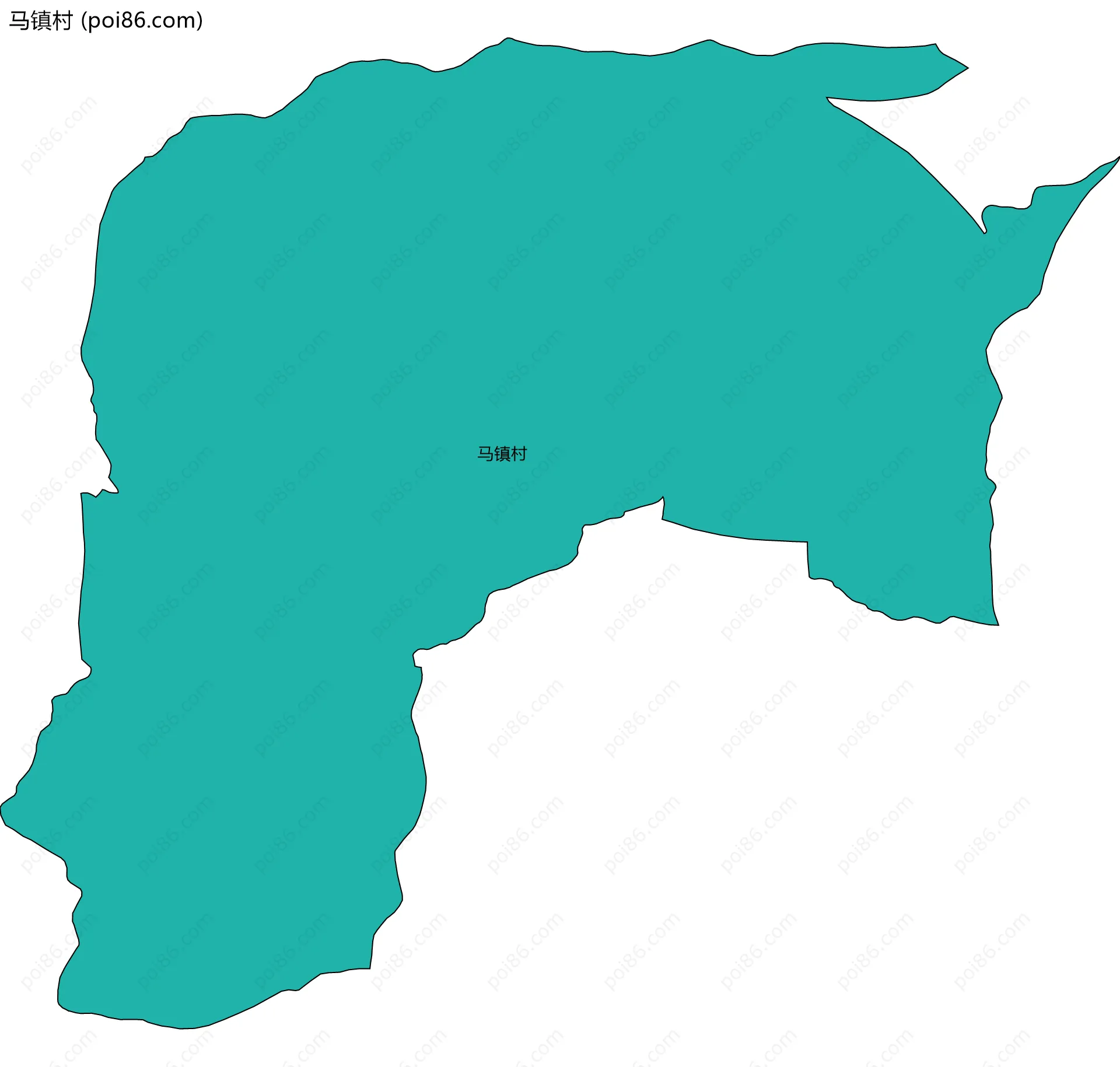 马镇村边界地图