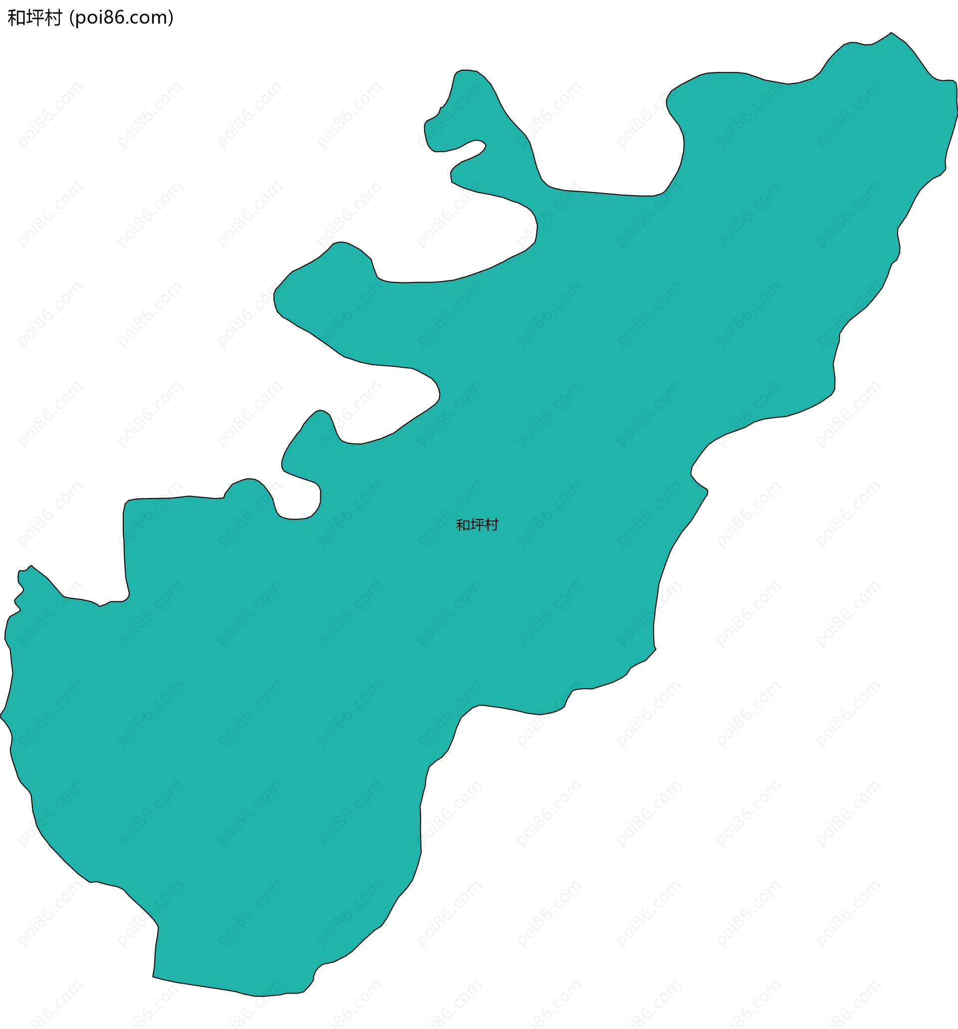 和坪村边界地图