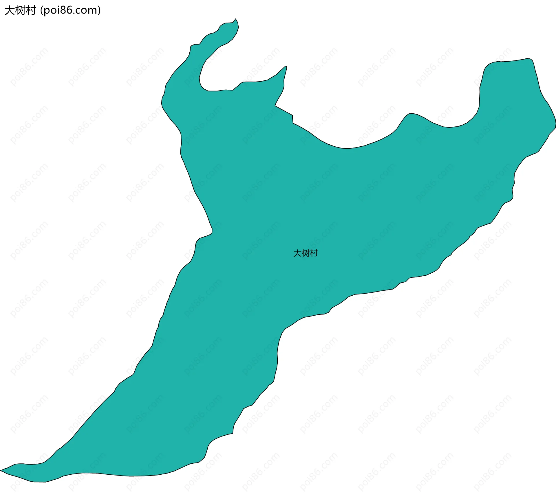 大树村边界地图