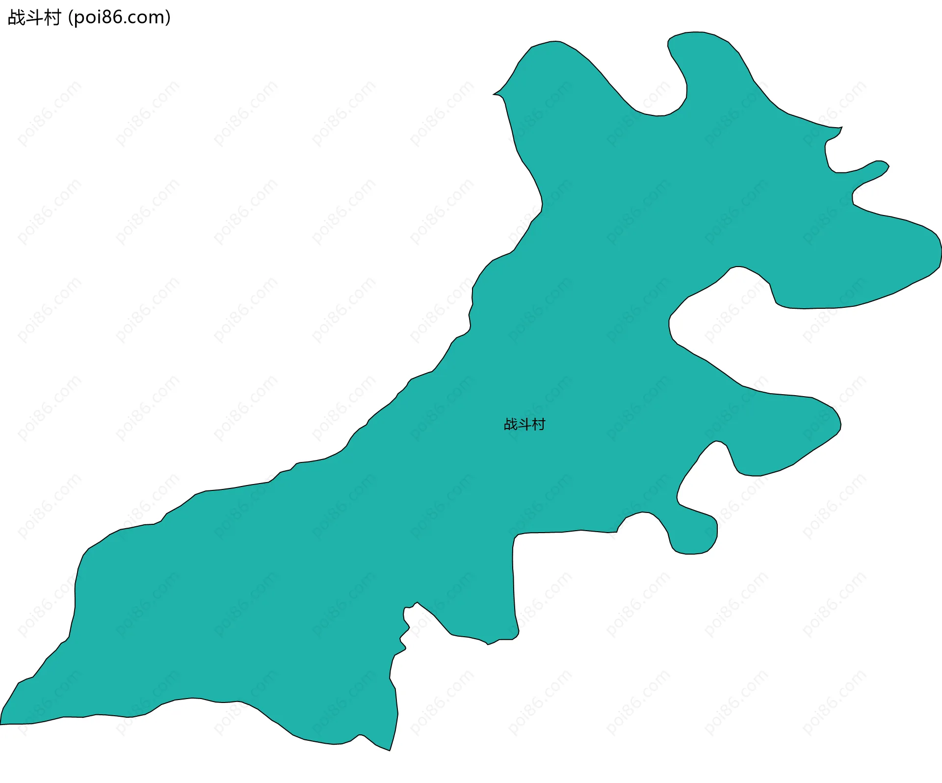 战斗村边界地图
