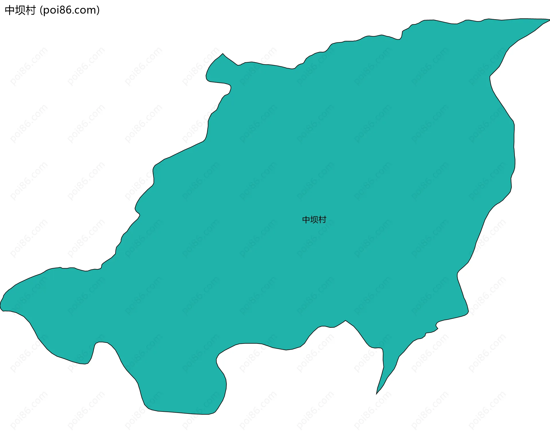 中坝村边界地图