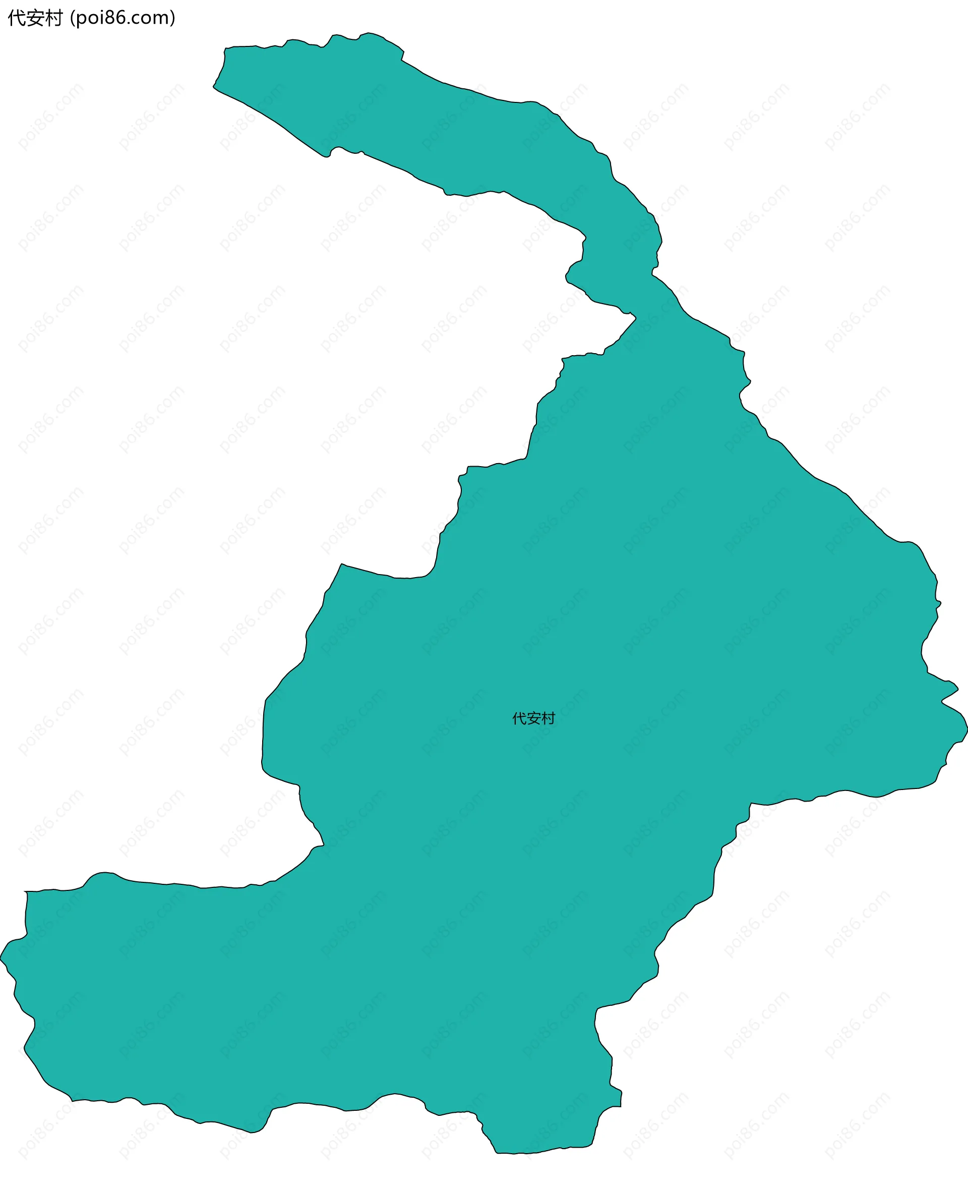 代安村边界地图