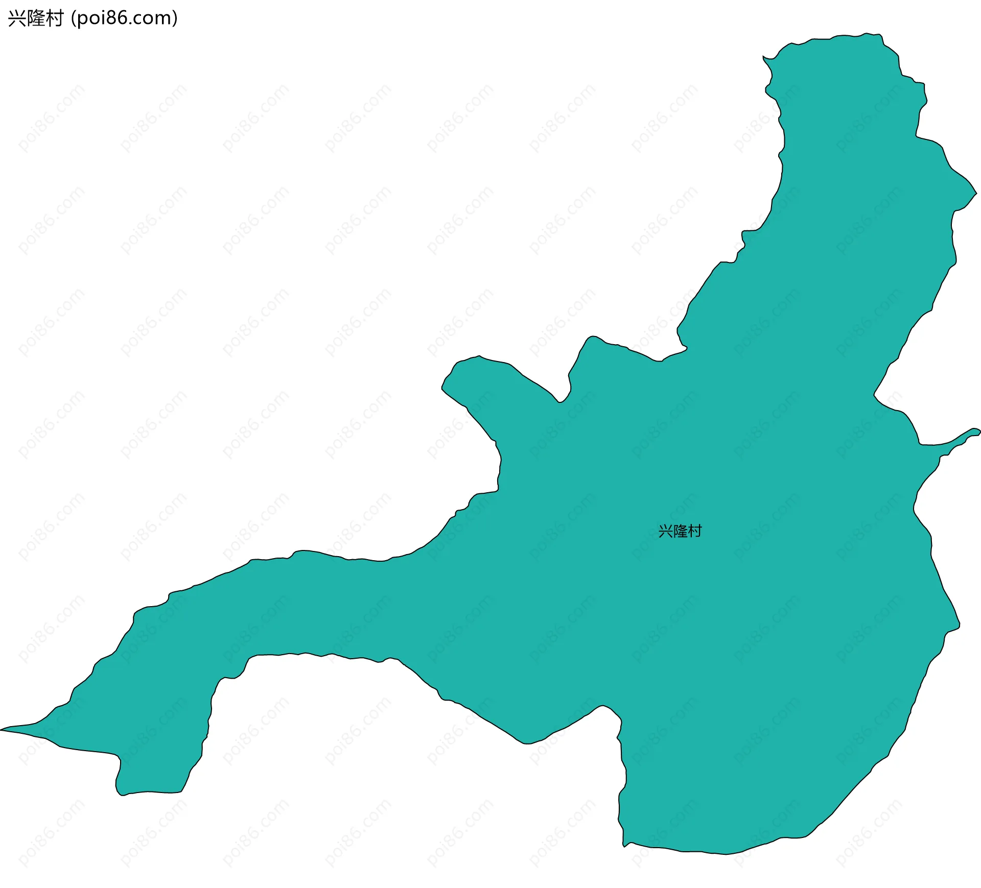 兴隆村边界地图