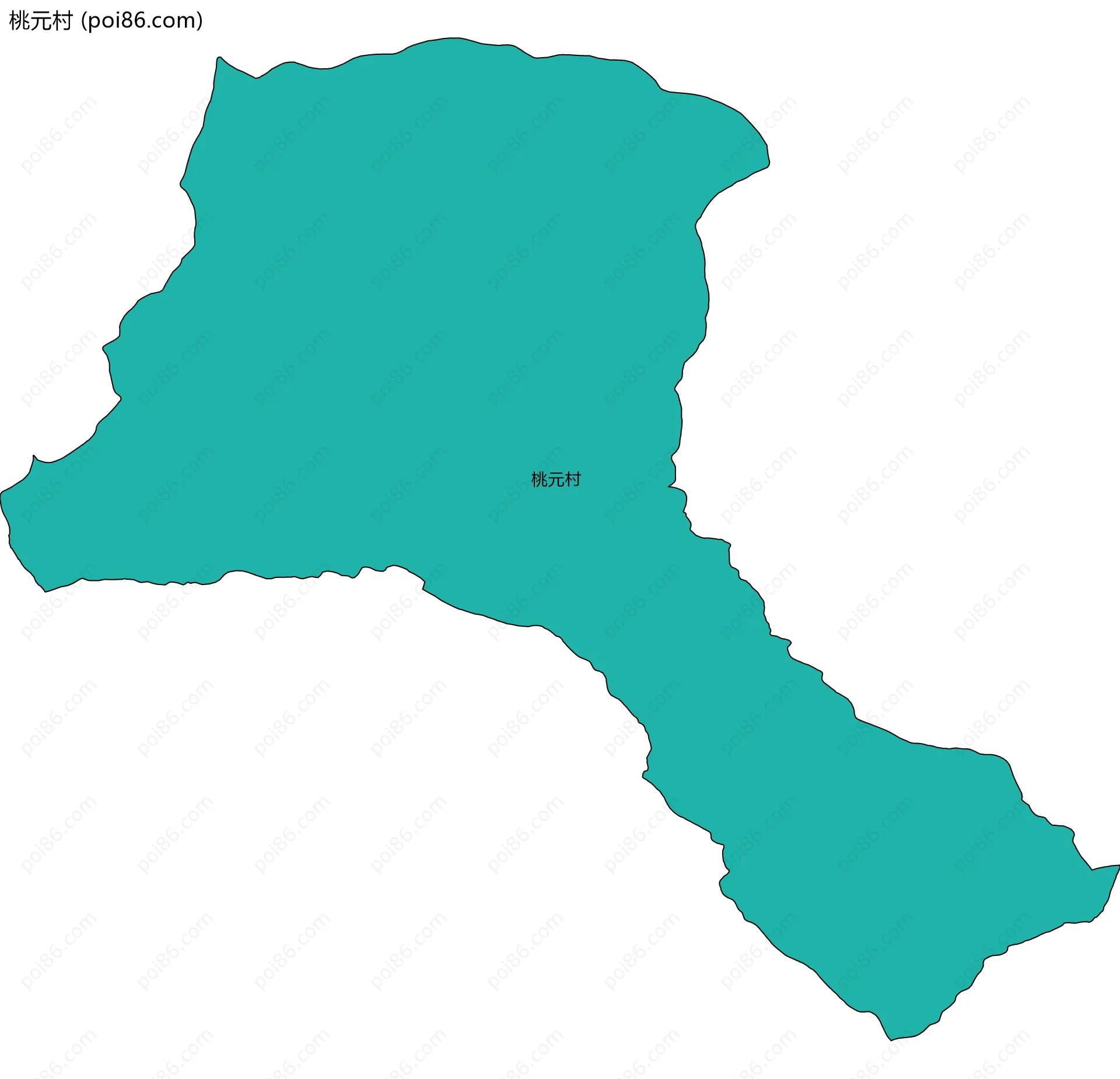 桃元村边界地图