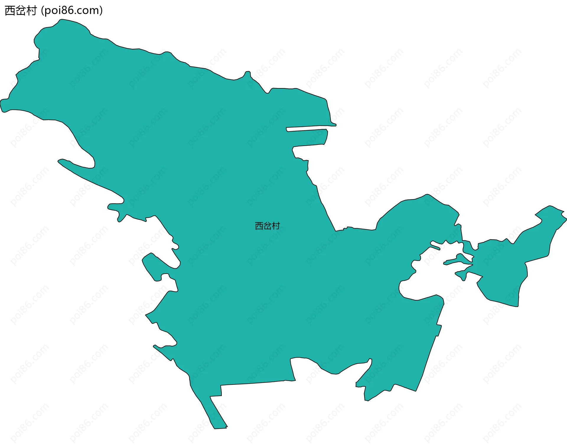 西岔村边界地图