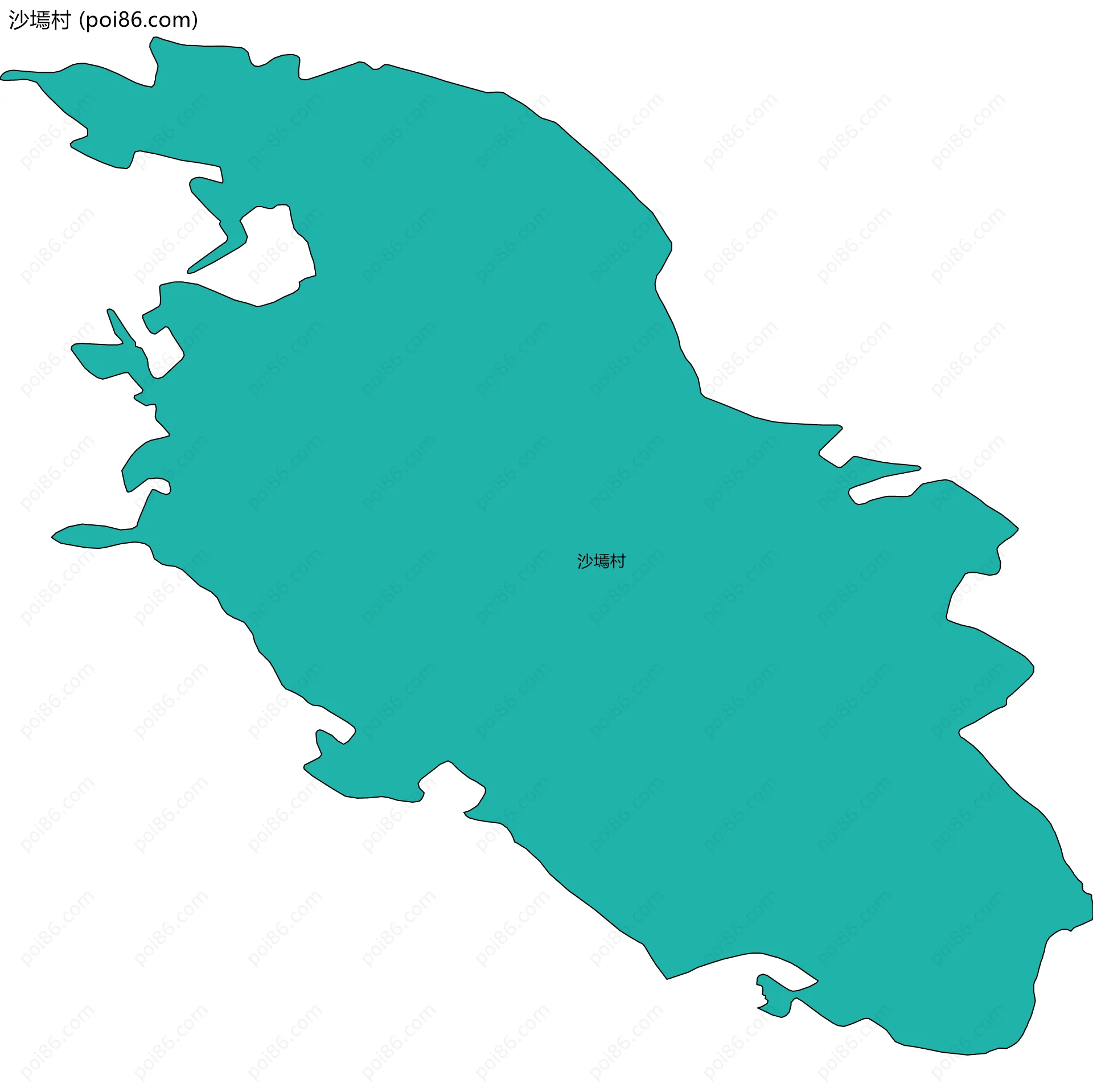 沙墕村边界地图