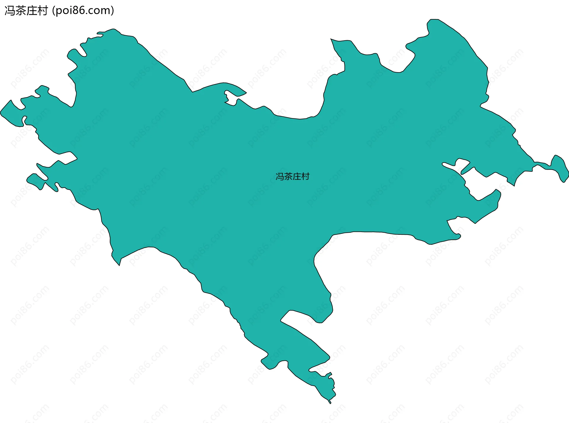 冯茶庄村边界地图