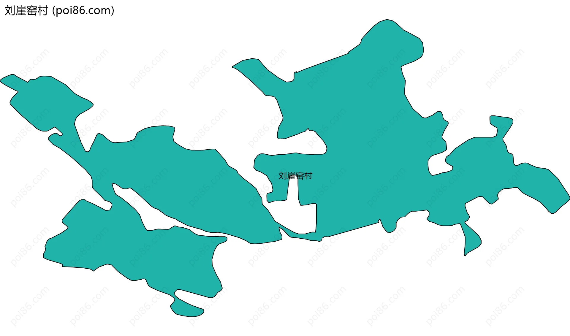 刘崖窑村边界地图