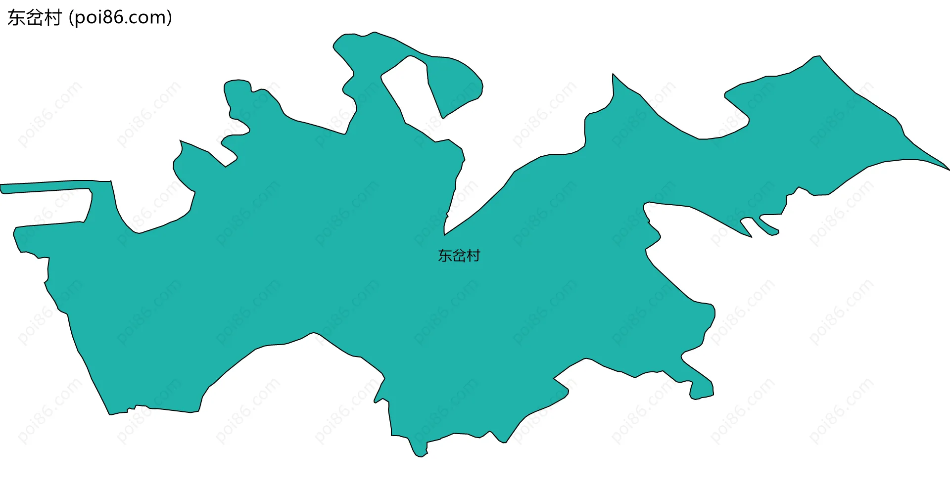 东岔村边界地图