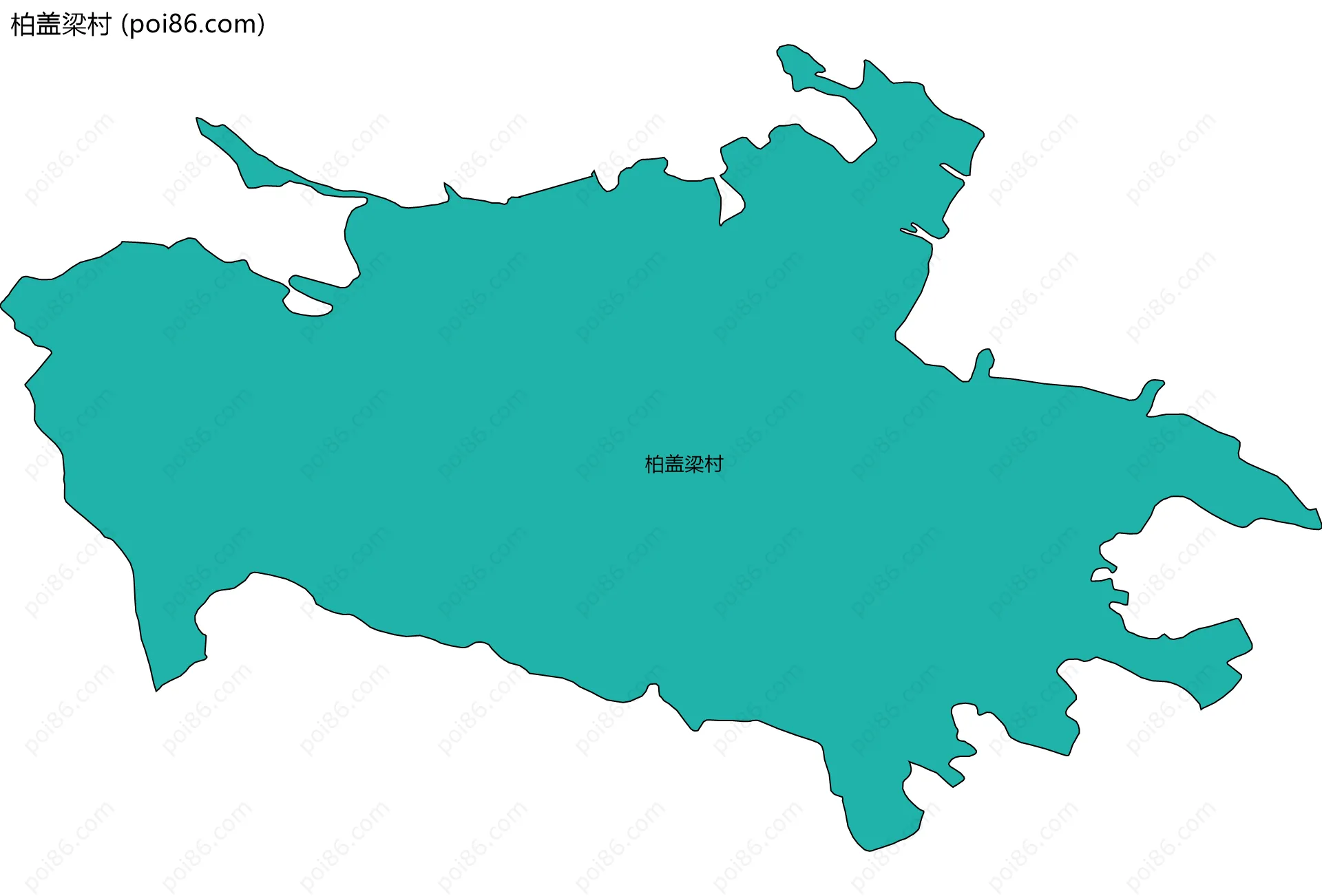 柏盖梁村边界地图