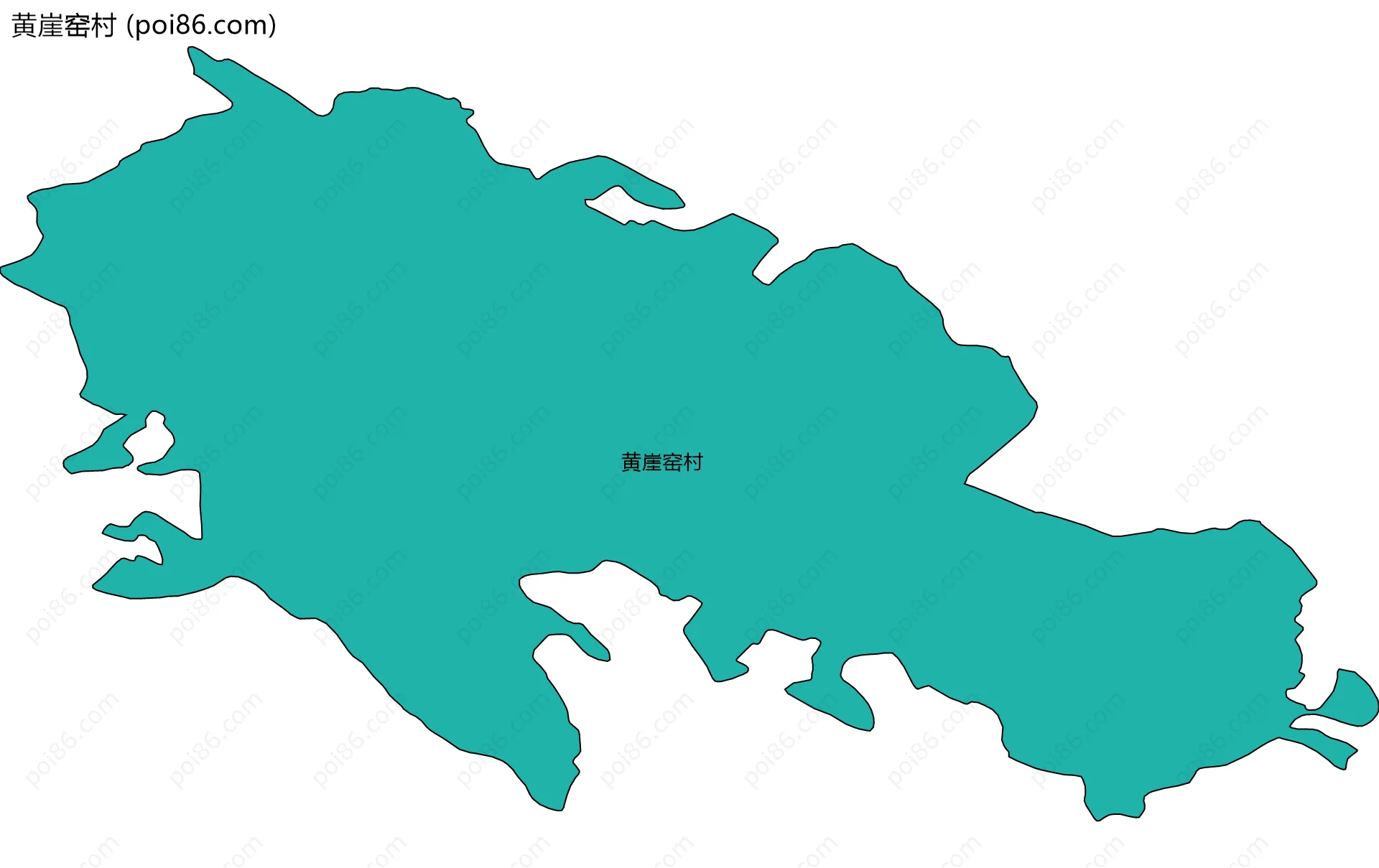 黄崖窑村边界地图