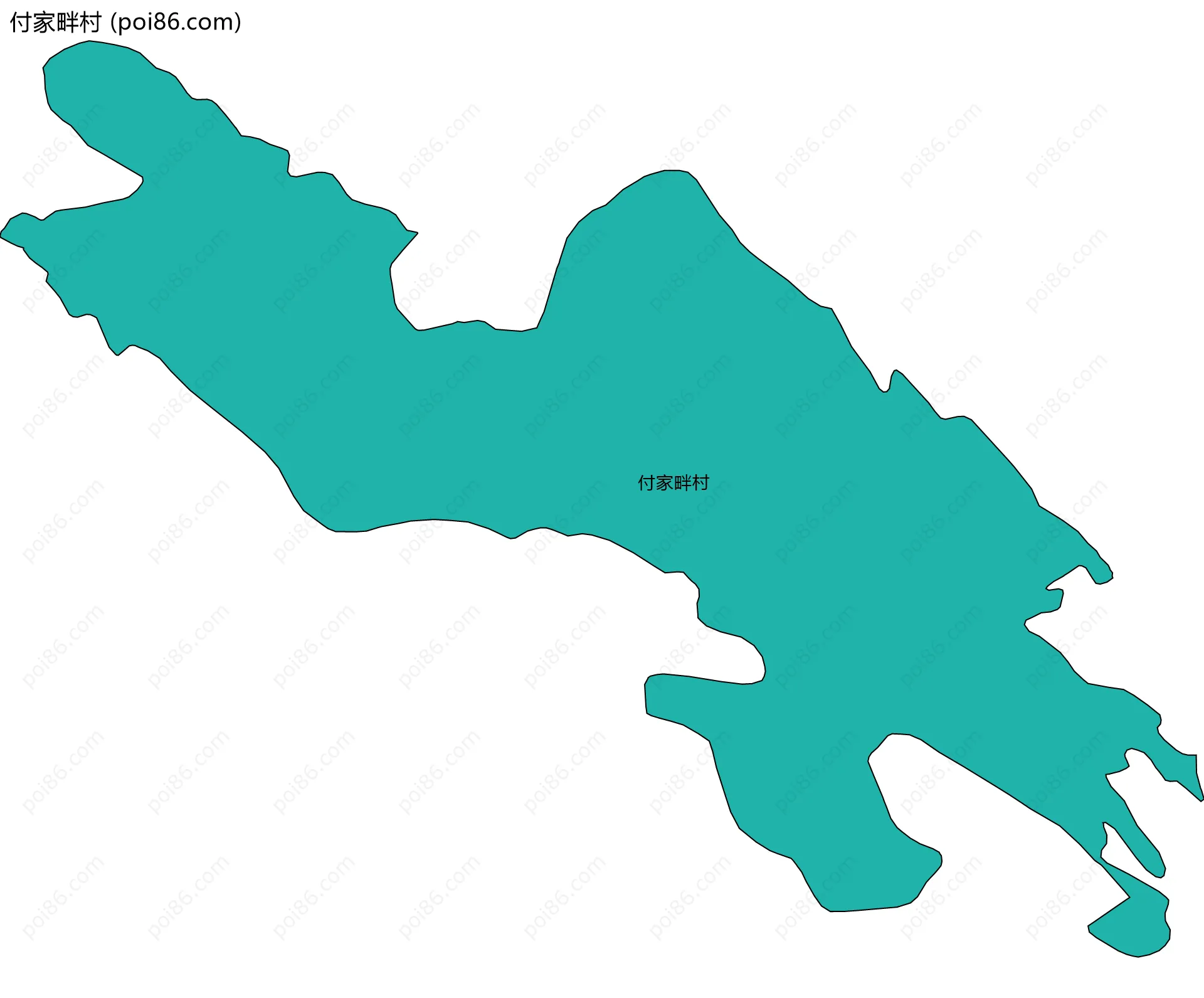 付家畔村边界地图