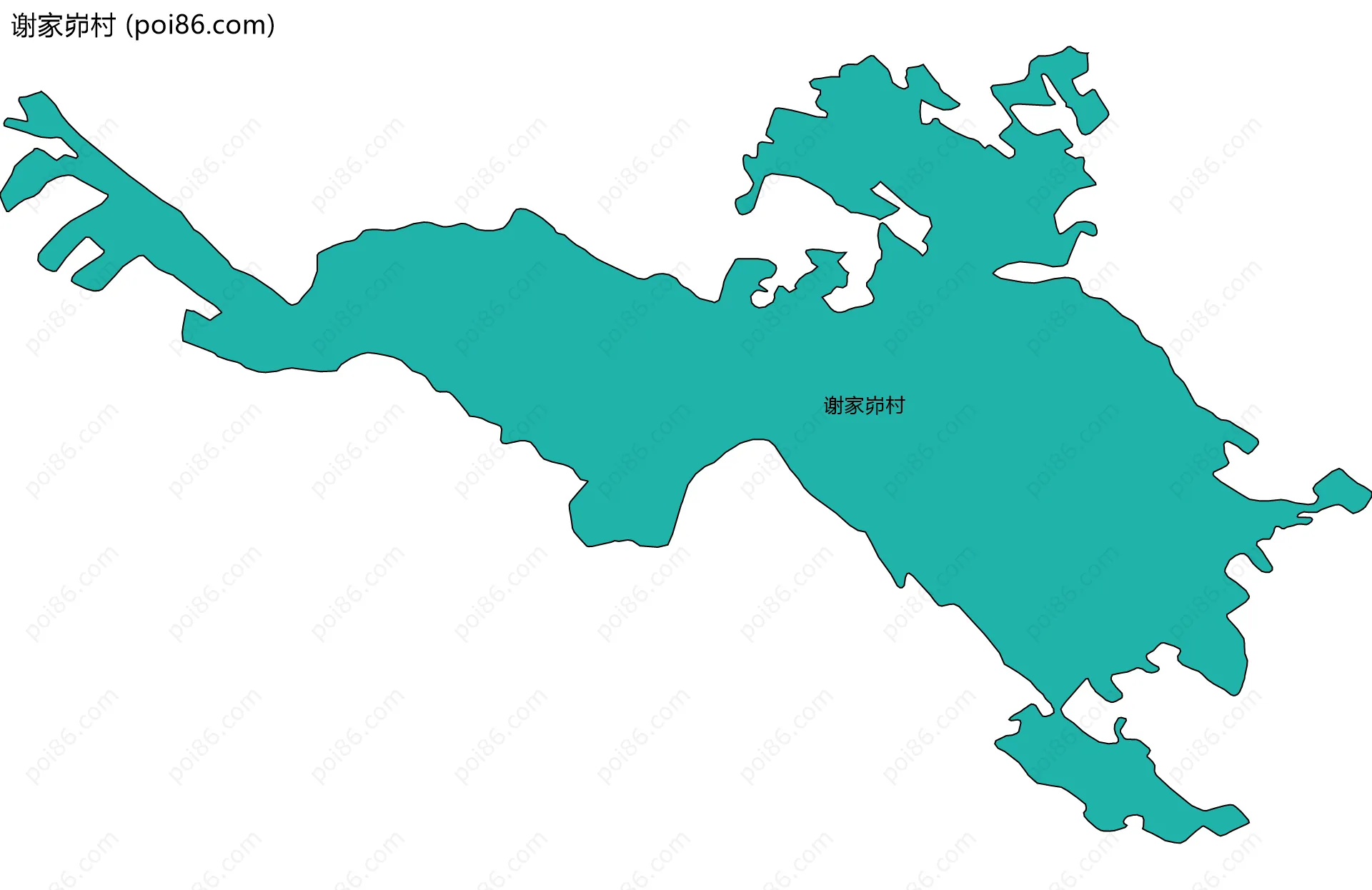 谢家峁村边界地图