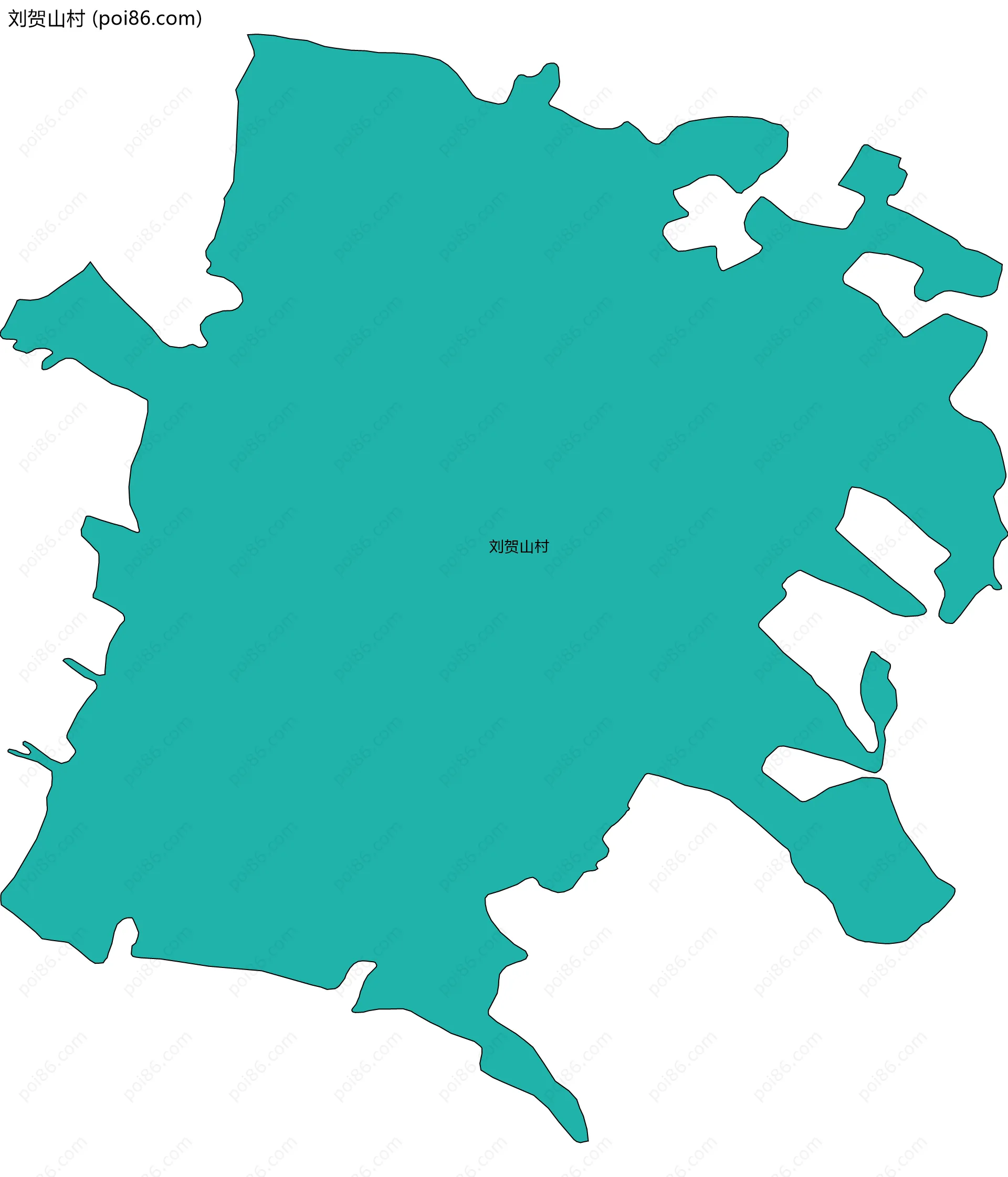 刘贺山村边界地图