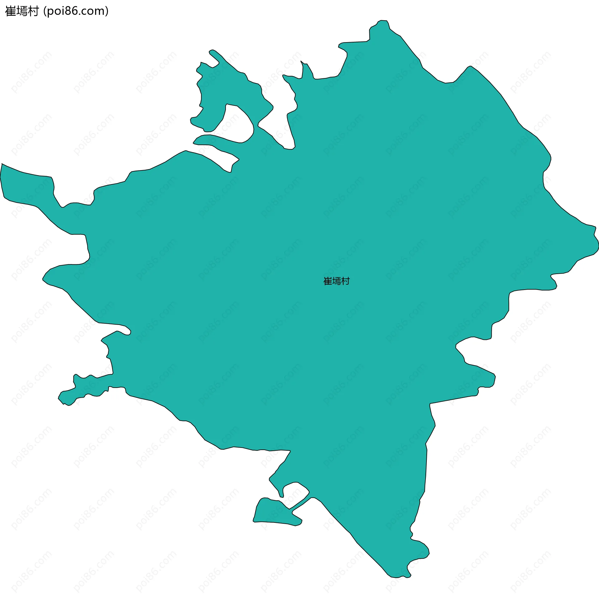 崔墕村边界地图