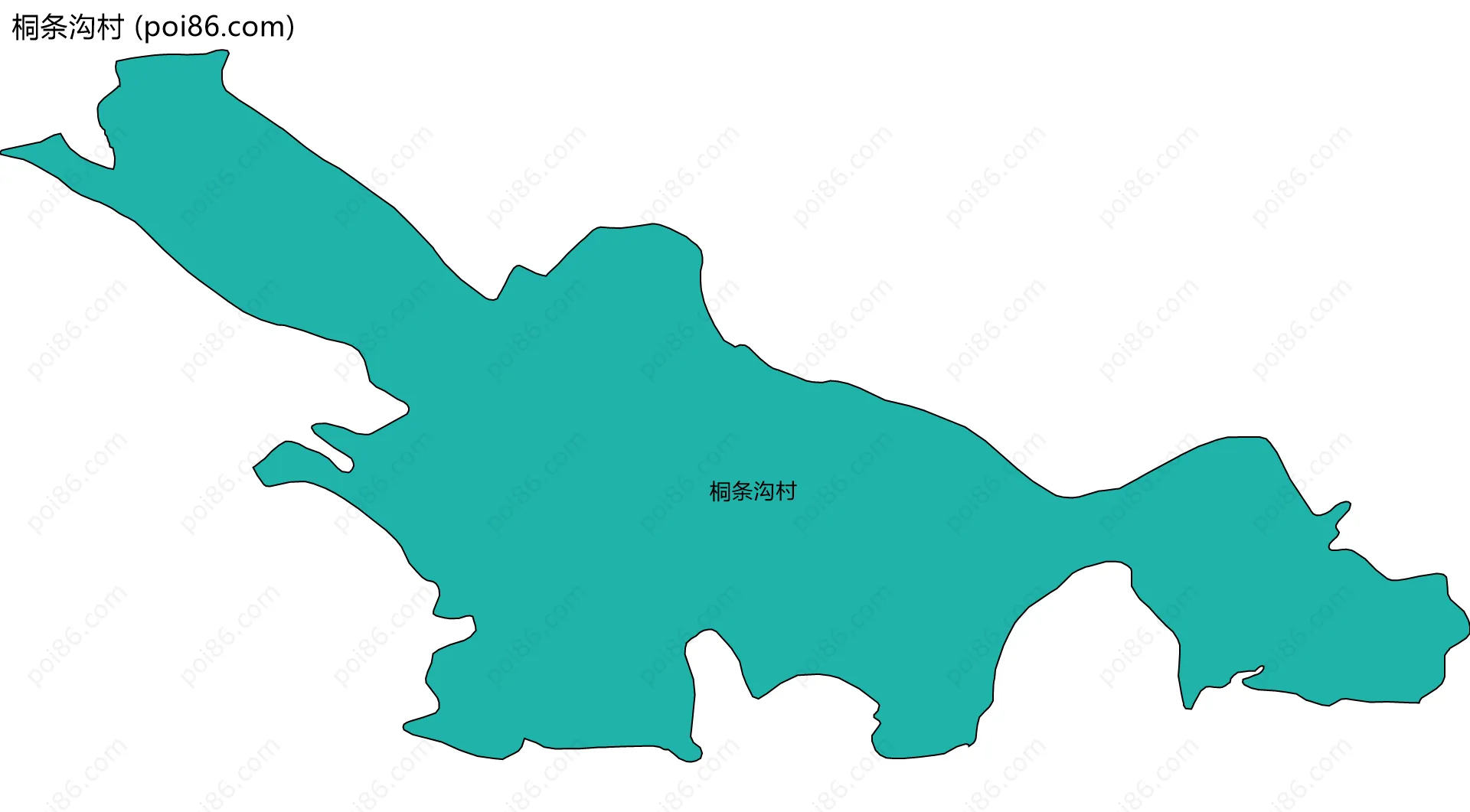 桐条沟村边界地图