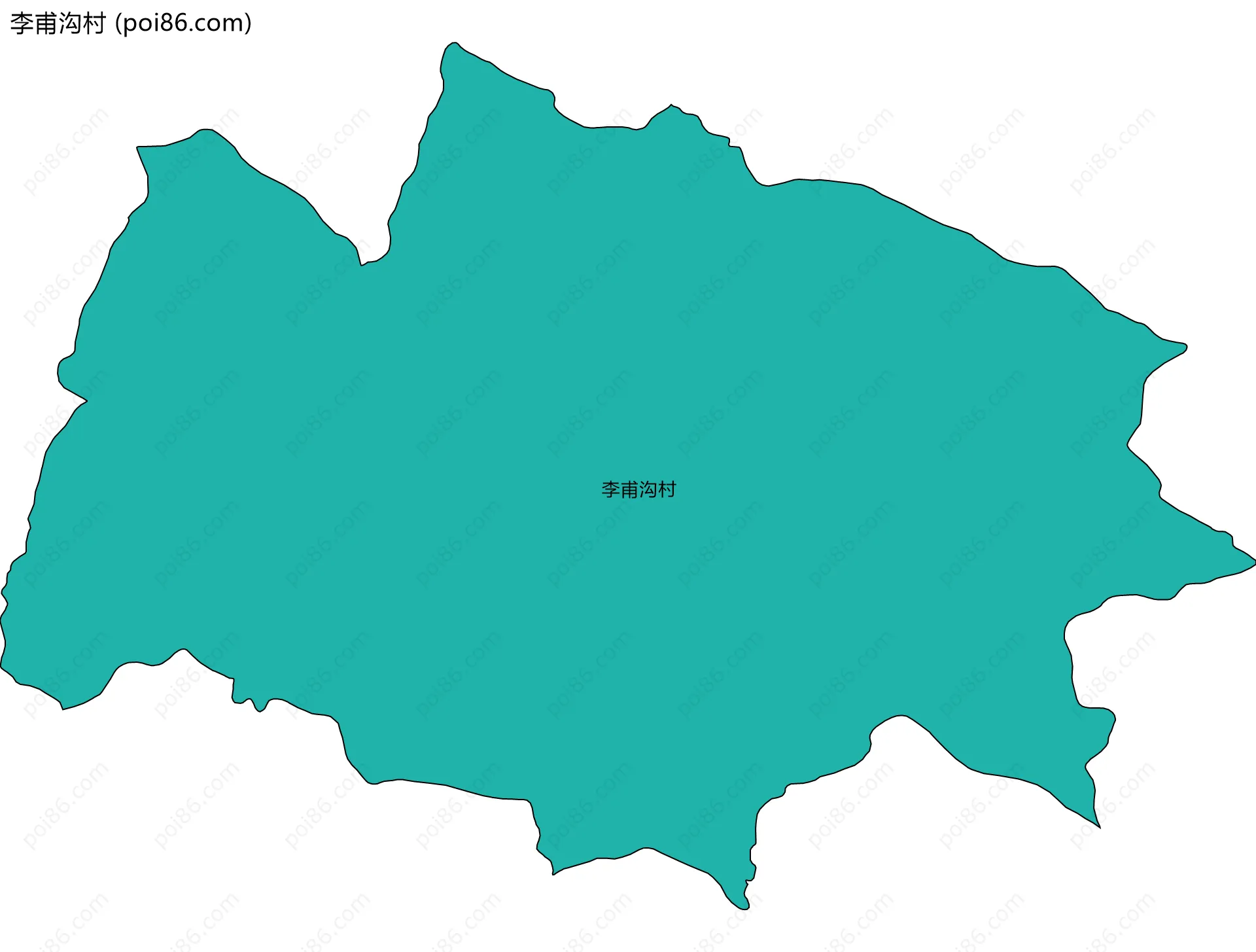 李甫沟村边界地图