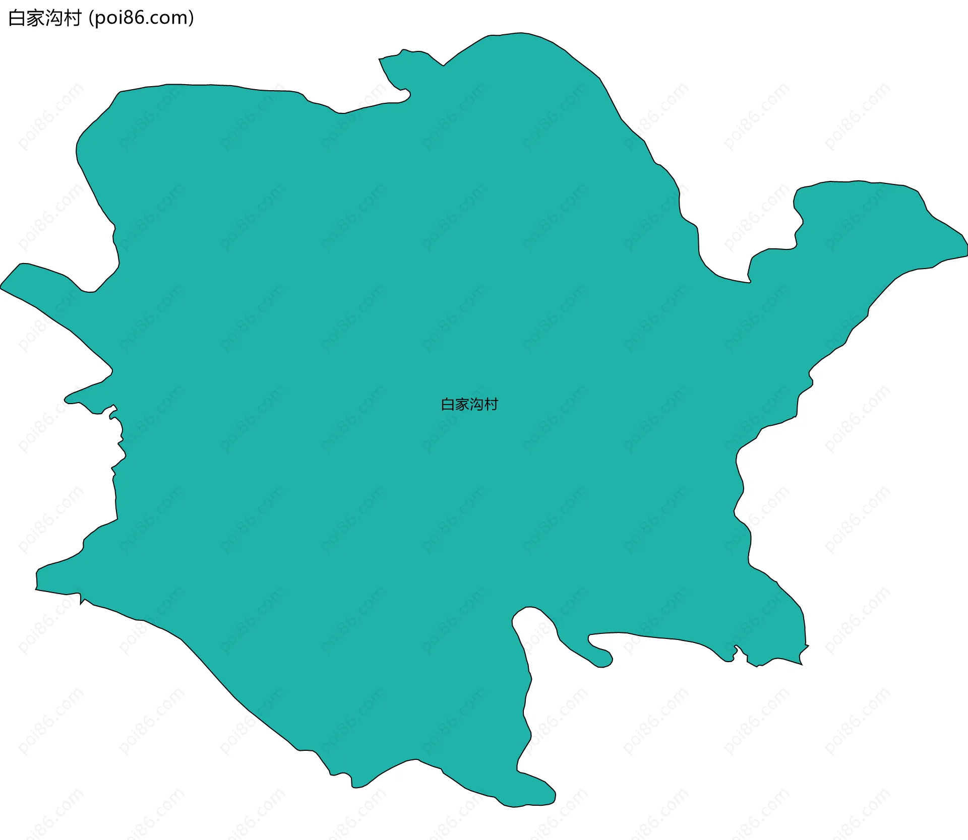 白家沟村边界地图