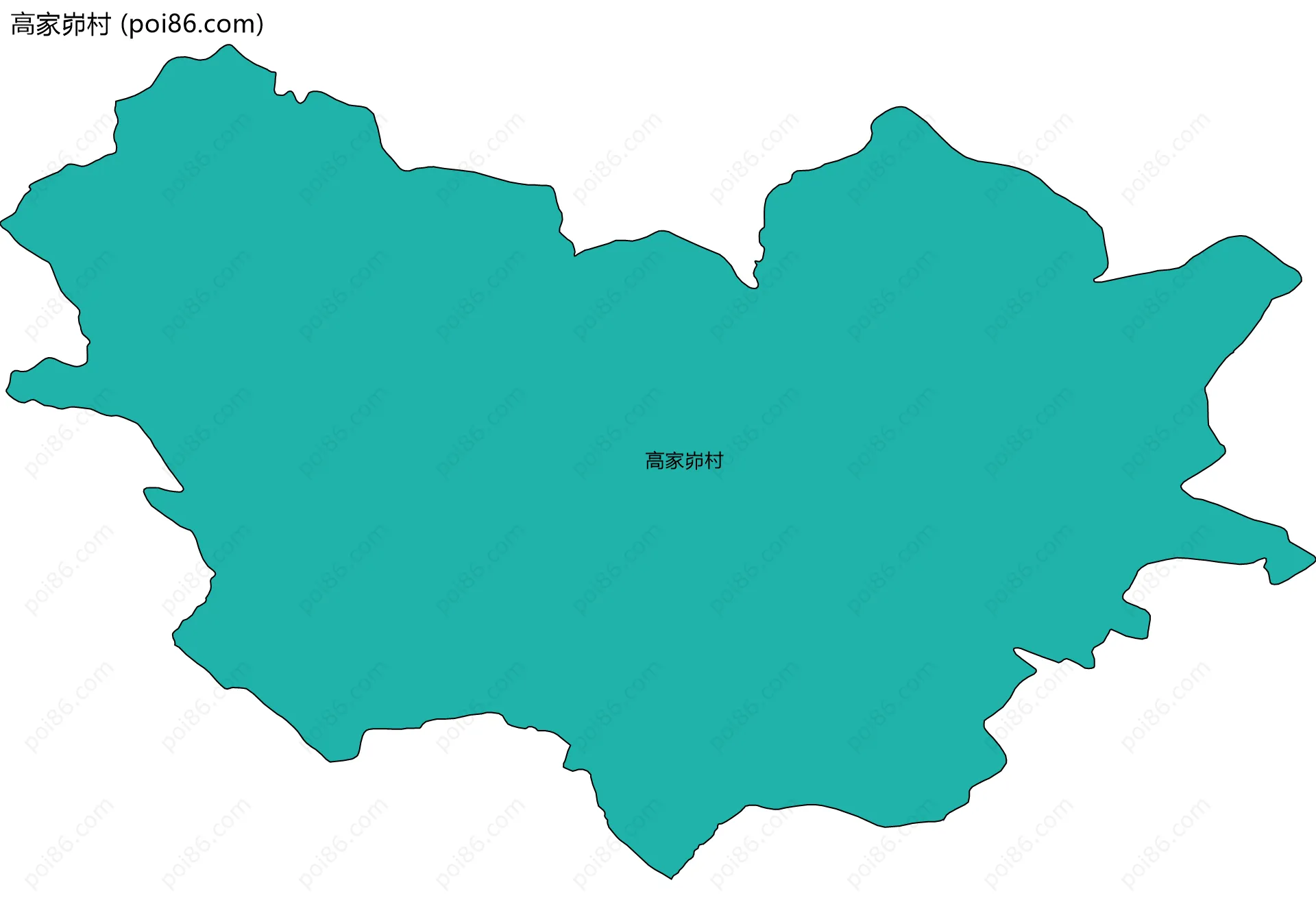 高家峁村边界地图