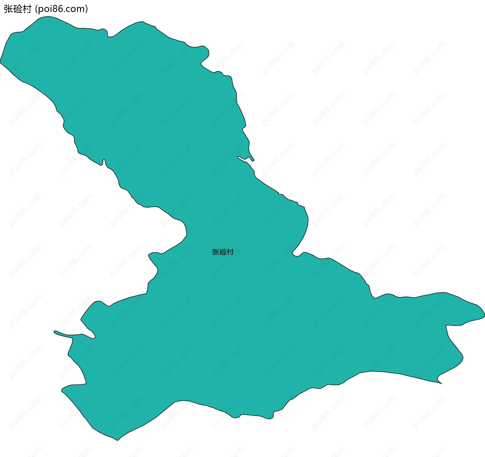张硷村边界地图