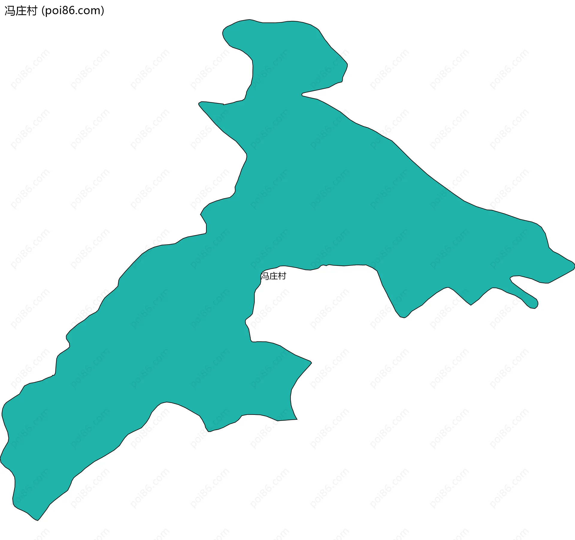 冯庄村边界地图