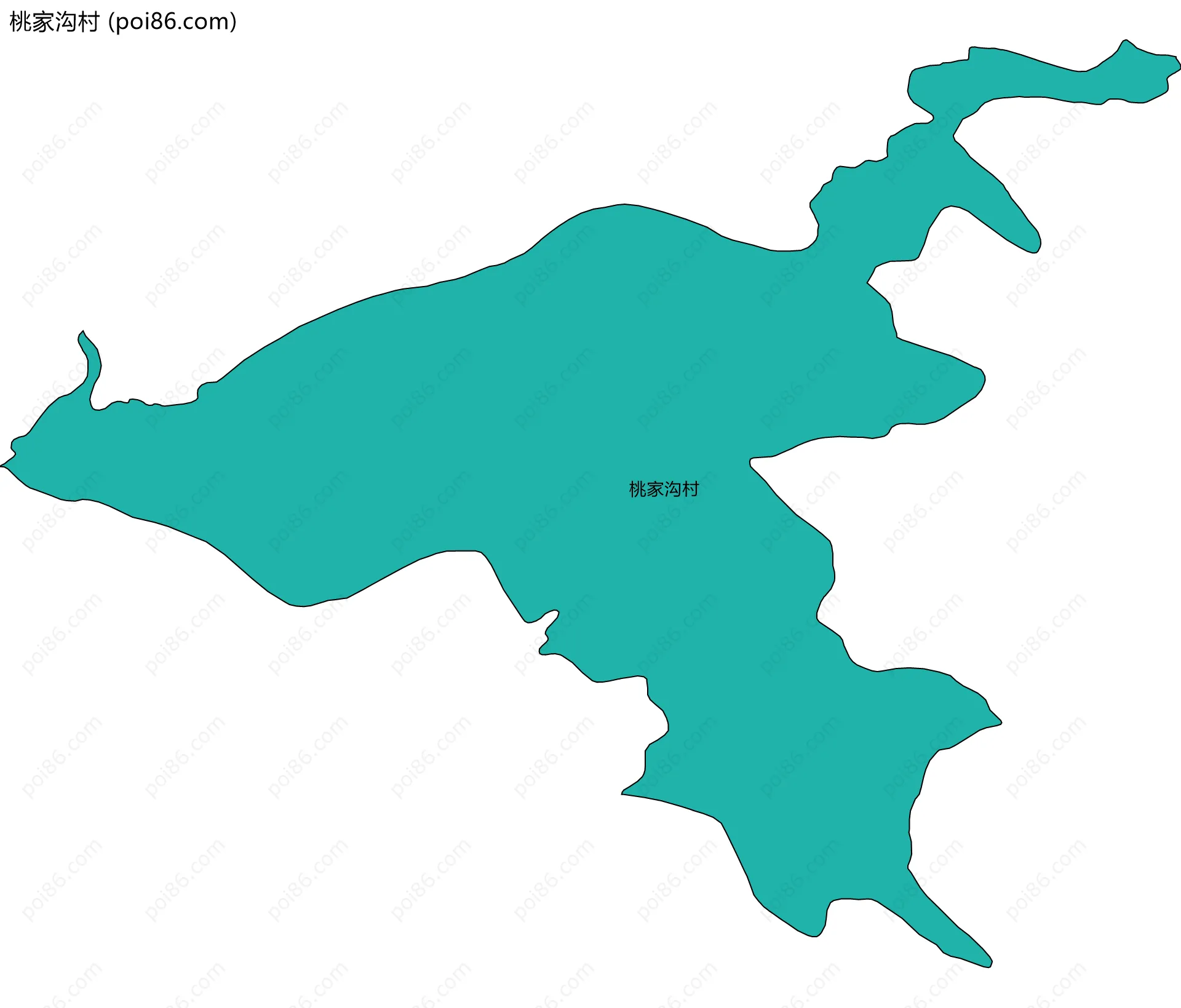 桃家沟村边界地图