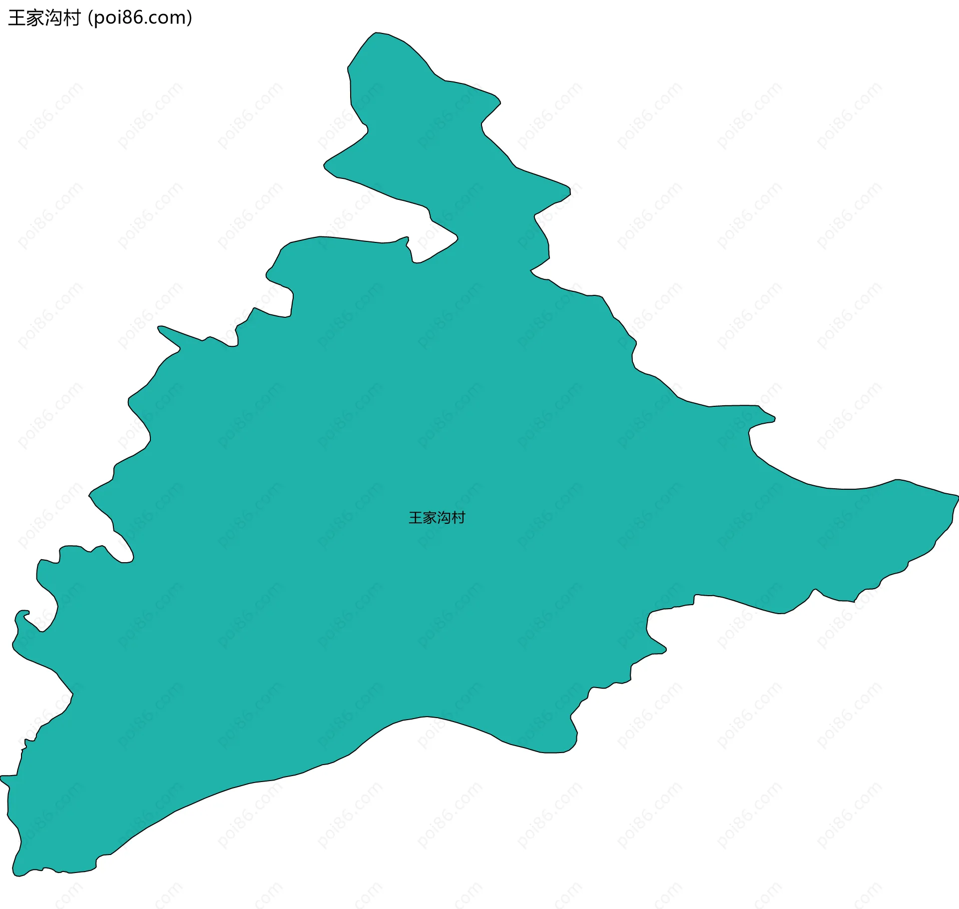 王家沟村边界地图