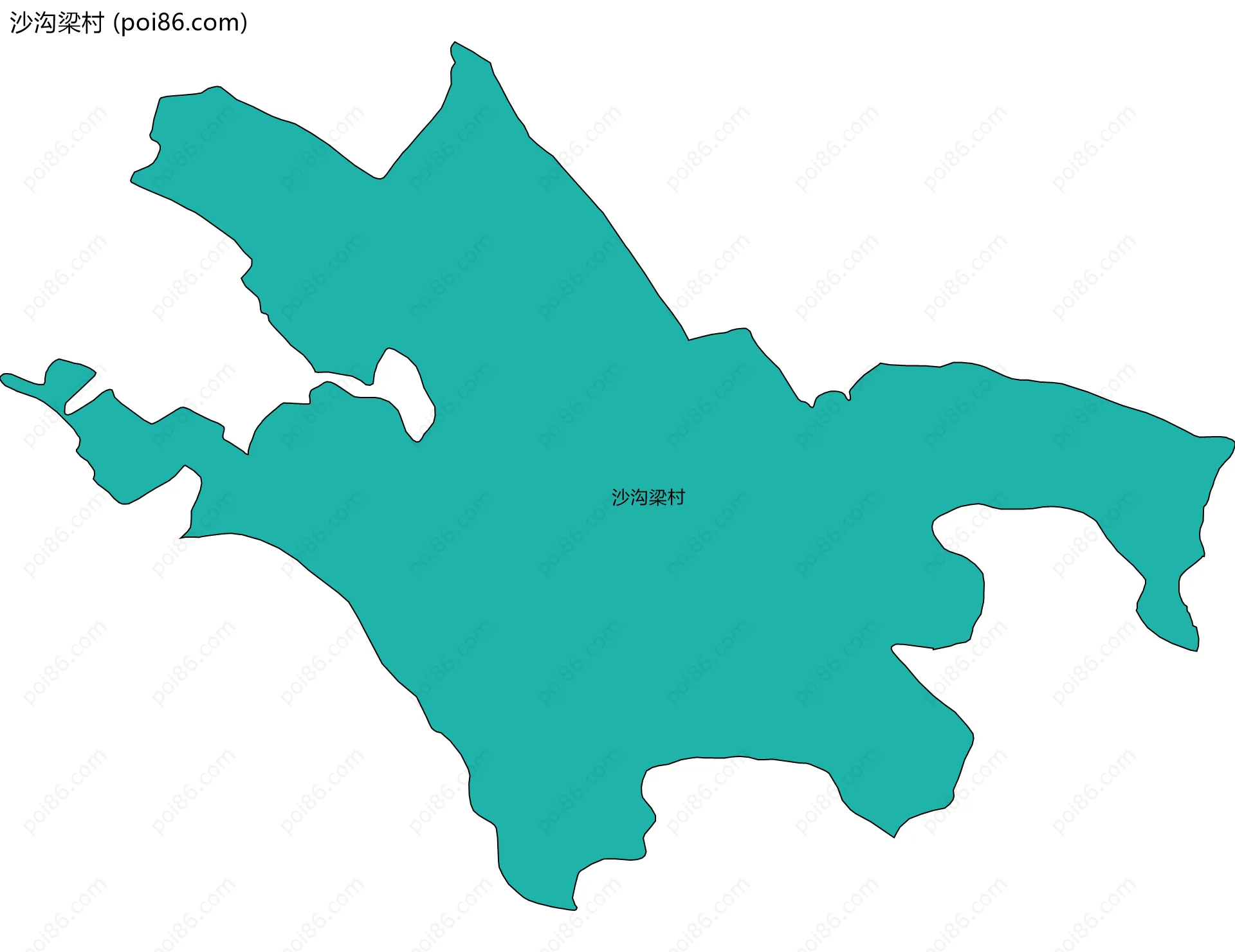 沙沟梁村边界地图