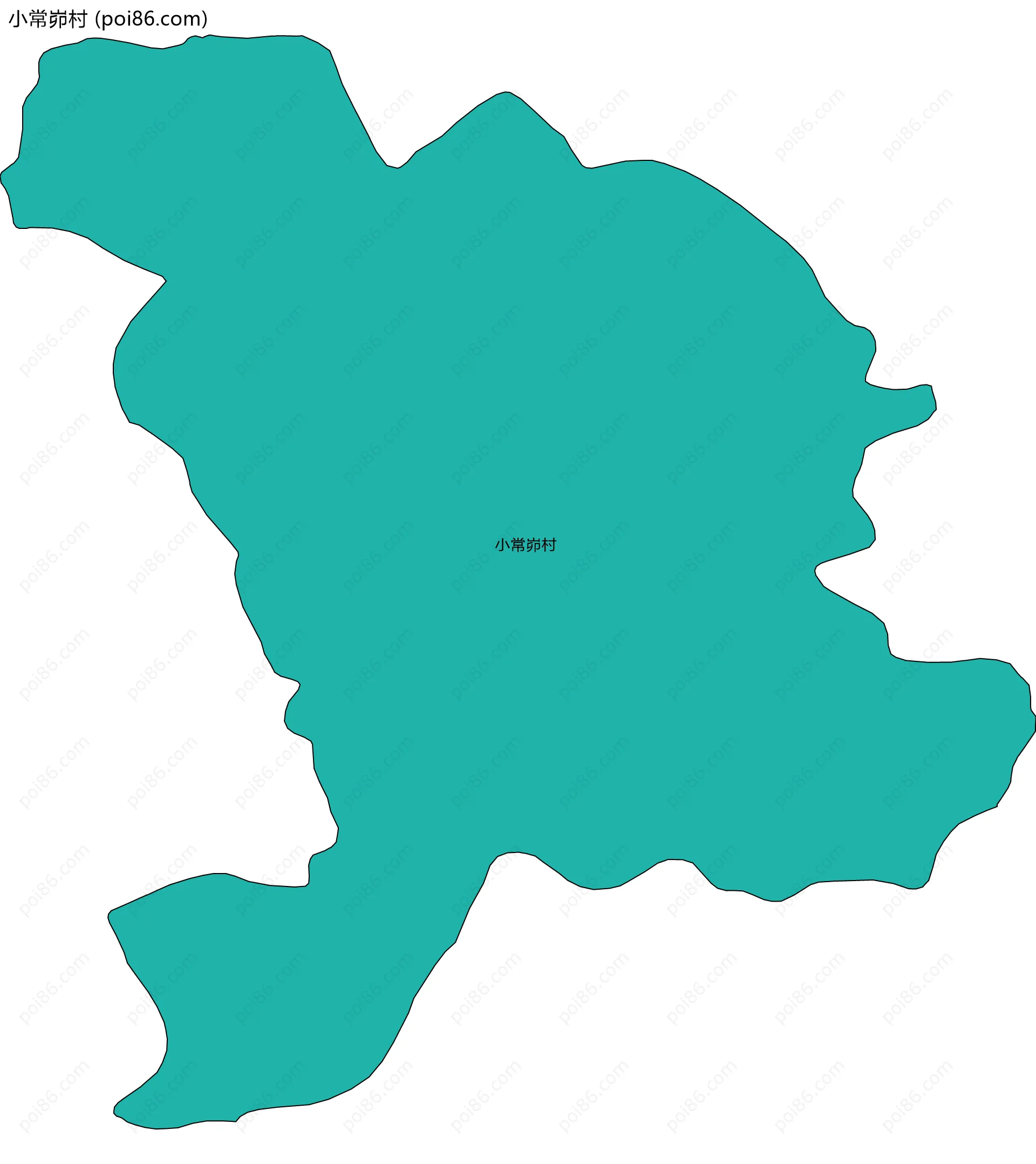 小常峁村边界地图